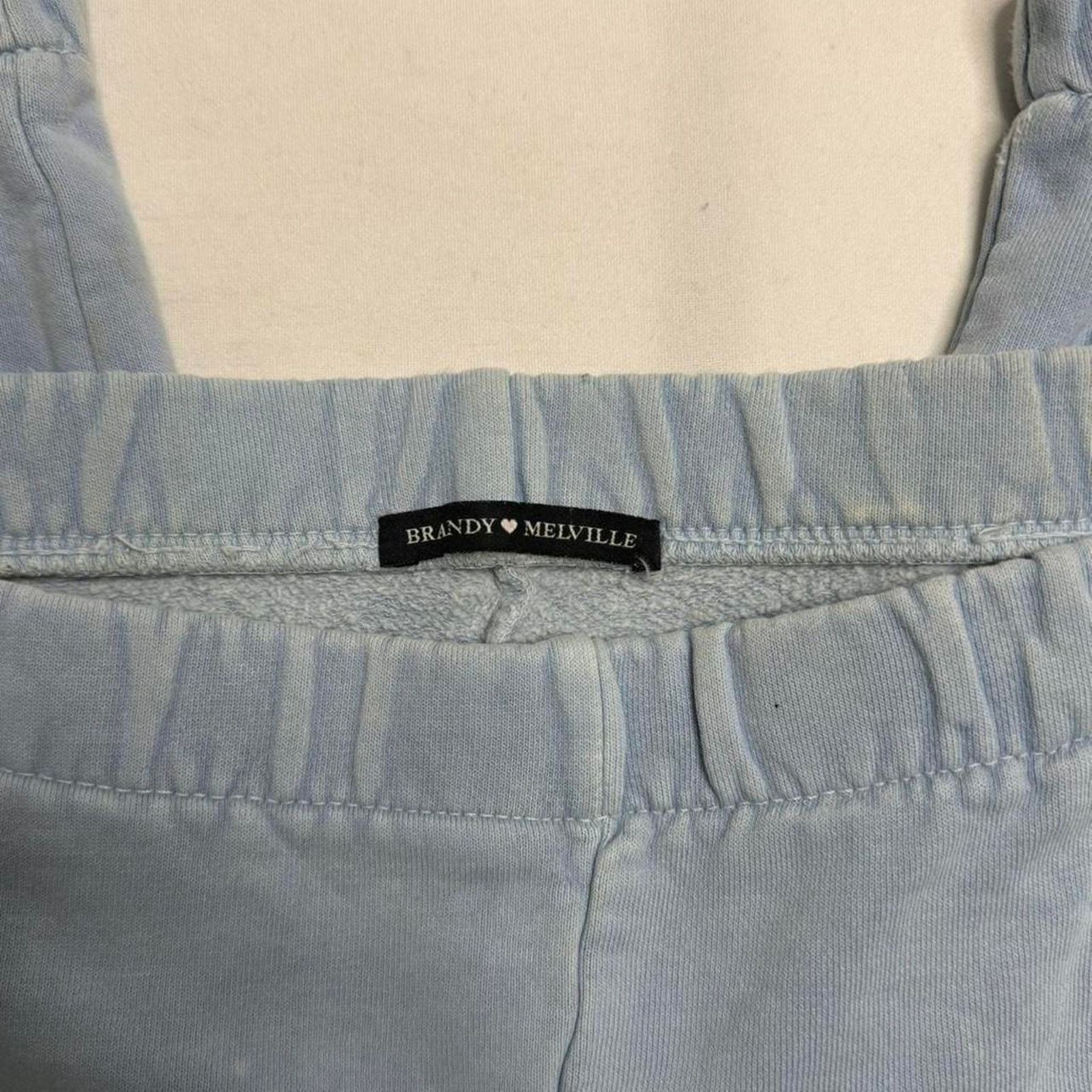 Brandy Melville Brandy Melville Light Blue 100% Cotton Joggers One Size Size 27" / US 4 / IT 40 - 4 Thumbnail