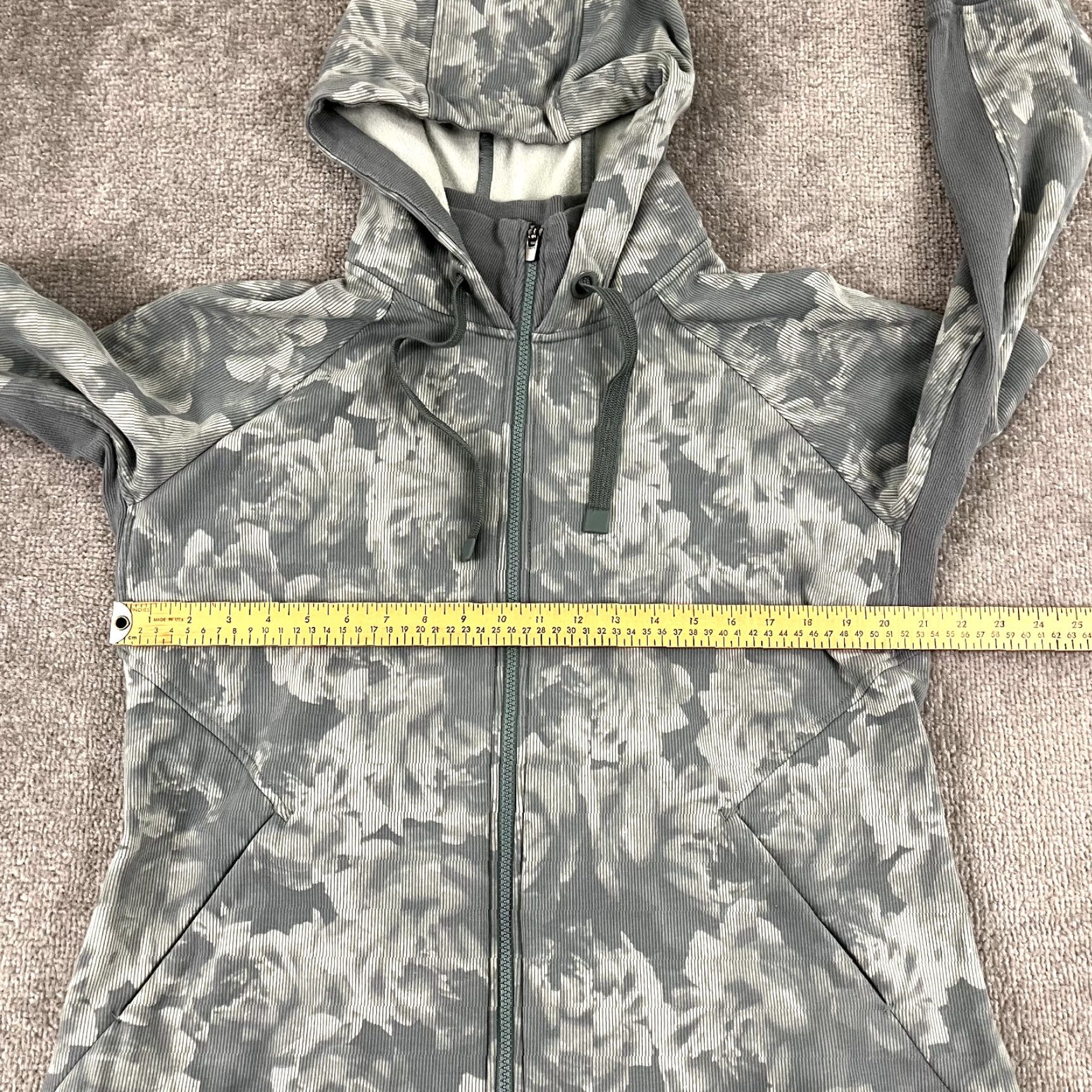 Athleta Athleta Jacket Womens 1X Floral Printed Full Zip Hooded Athleisure Green Size XL / US 12-14 / IT 48-50 - 4 Thumbnail