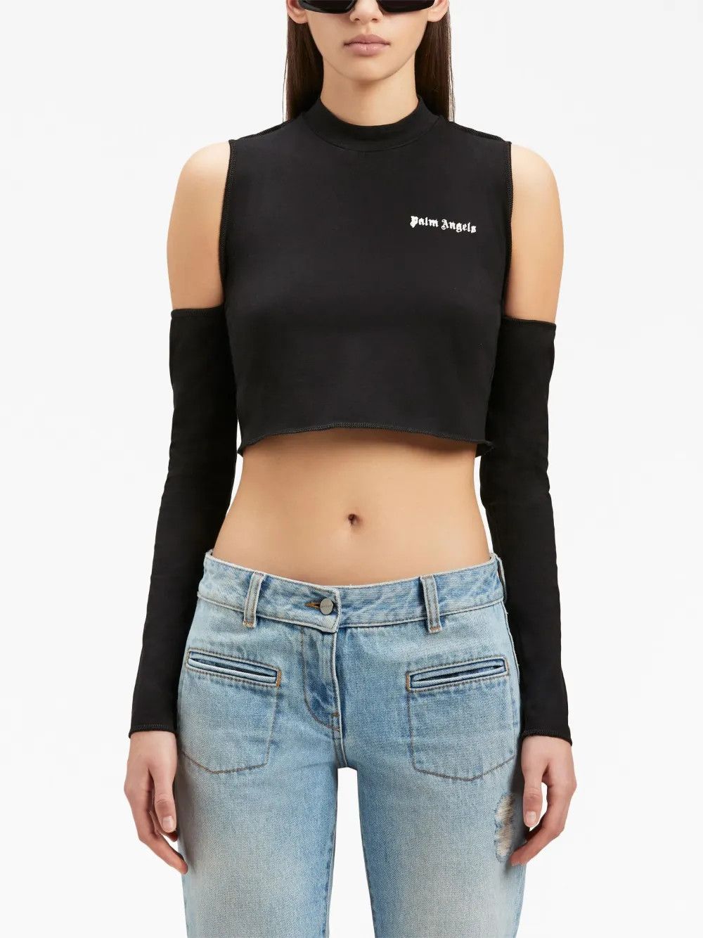 Palm Angels o1y1225 Crop Top in Black Size M / US 6-8 / IT 42-44 - 2 Thumbnail
