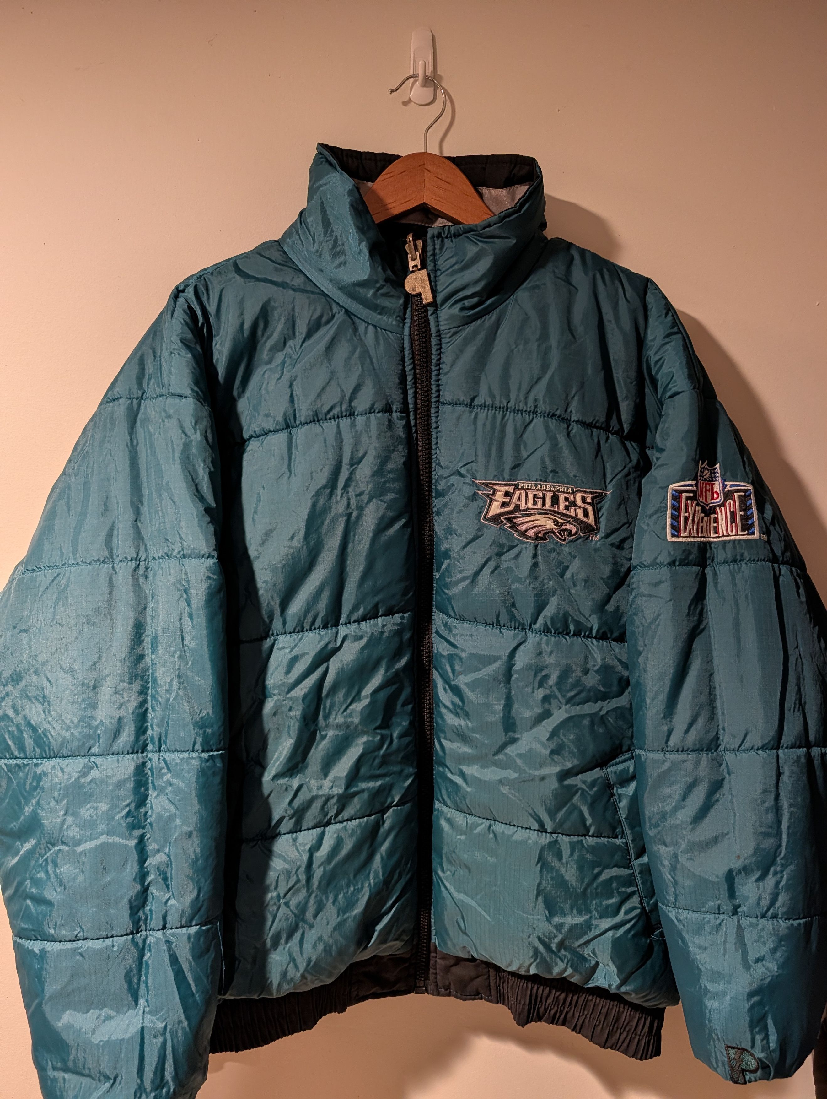 Pro Player Vintage 90s Philadelphia Eagles Reversible Puffer Jacket Size US L / EU 52-54 / 3 - 9 Thumbnail