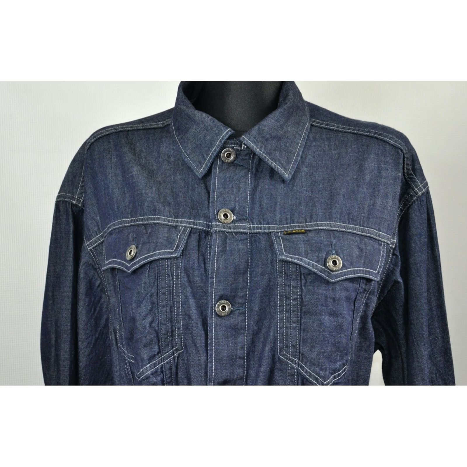G-Star G-Star 3301 Real Boyfriend JKT WMN Denim Jacket S Blue 100% Cotton NS New Womens Jacket Size S / US 4 / IT 40 - 5 Thumbnail