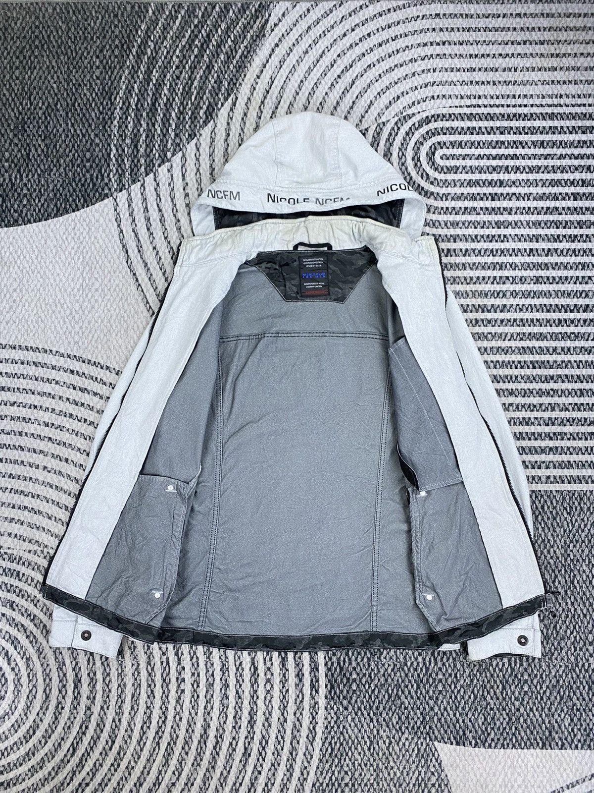 Nicole Club Vintage Nicole NCFM Light Grey Zip-Up Hooded Jacket Size US M / EU 48-50 / 2 - 5 Thumbnail