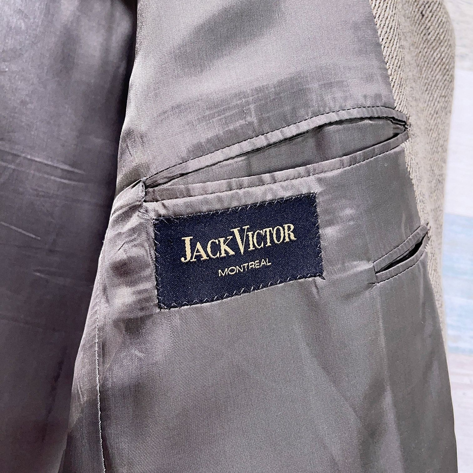 Jack Victor Jack Victor Tweed Wool Sport Coat Jacket Taupe Brown Two 42R Size 42R - 7 Thumbnail