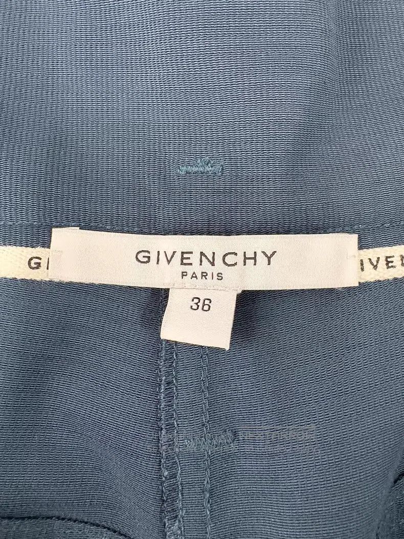 Givenchy Givenchy Navy High-Waisted Wide-Leg Trousers Size US 36 / EU 52 - 7 Thumbnail
