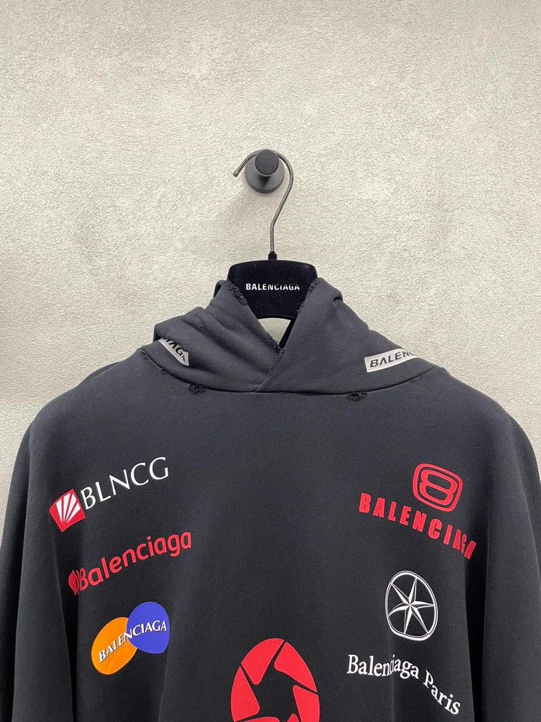 Balenciaga Balenciaga Multi-element printed hooded sweater Size US S / EU 44-46 / 1 - 4 Thumbnail
