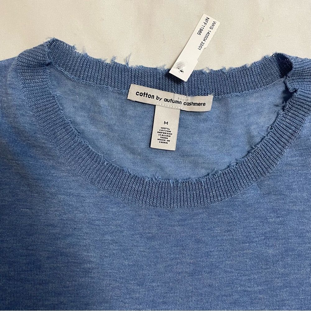 Autumn Cashmere NWT New Cotton By Autumn Cashmere Sleeveless Blue Top Size Size M / US 6-8 / IT 42-44 - 8 Thumbnail