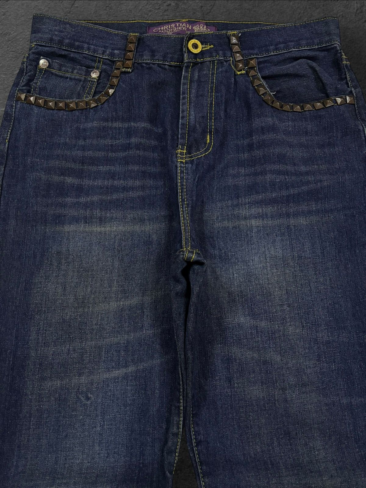 Christian Audigier Vtg Ed Hardy Christian Audigier Embroidered Studded Jeans Size US 32 / EU 48 - 7 Thumbnail