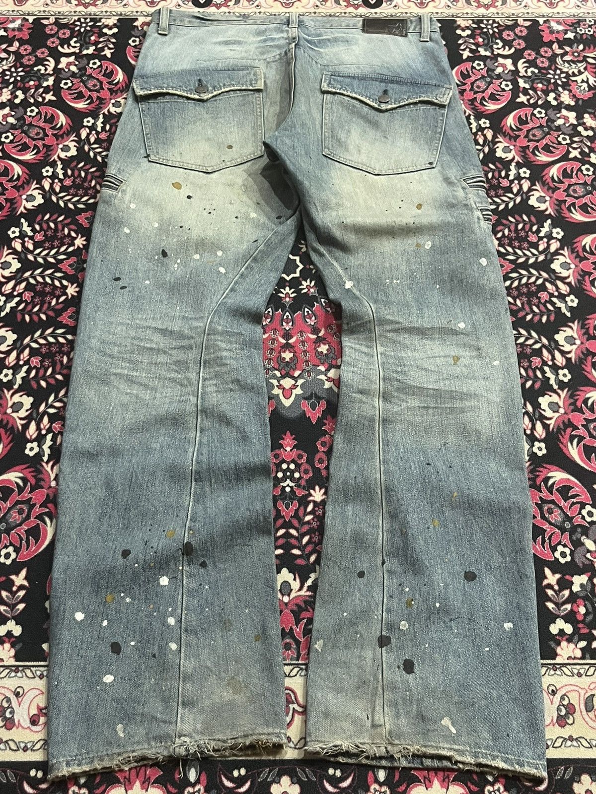 Le Grande Bleu (L.G.B.) Rattle Trap Paint Splattered Multizipper Distressed Jeans Size US 34 / EU 50 - 2 Thumbnail