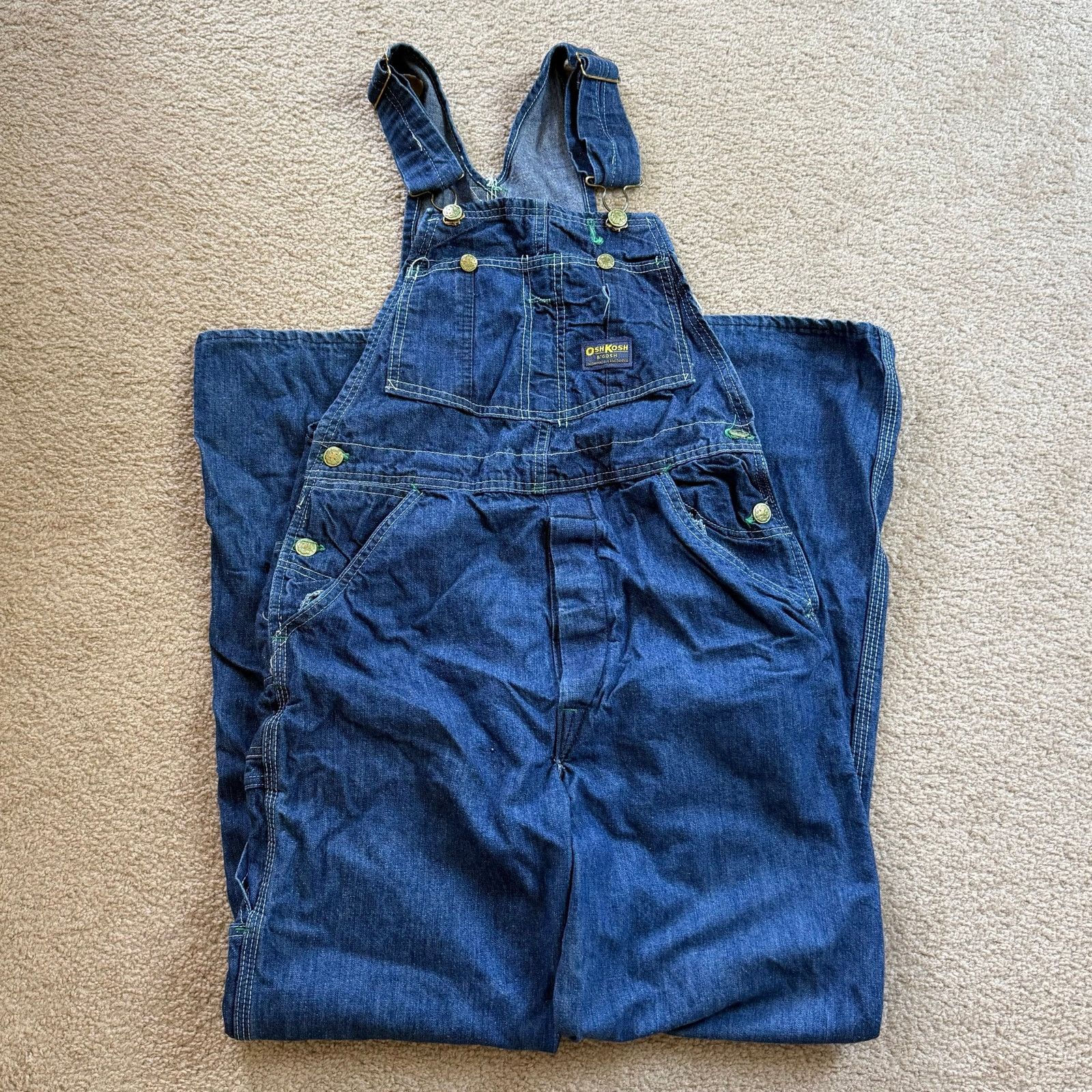Oshkosh Vintage Sanforized Union Made OshKosh B’Gosh Denim Overalls Size US 32 / EU 48 - 1 Thumbnail