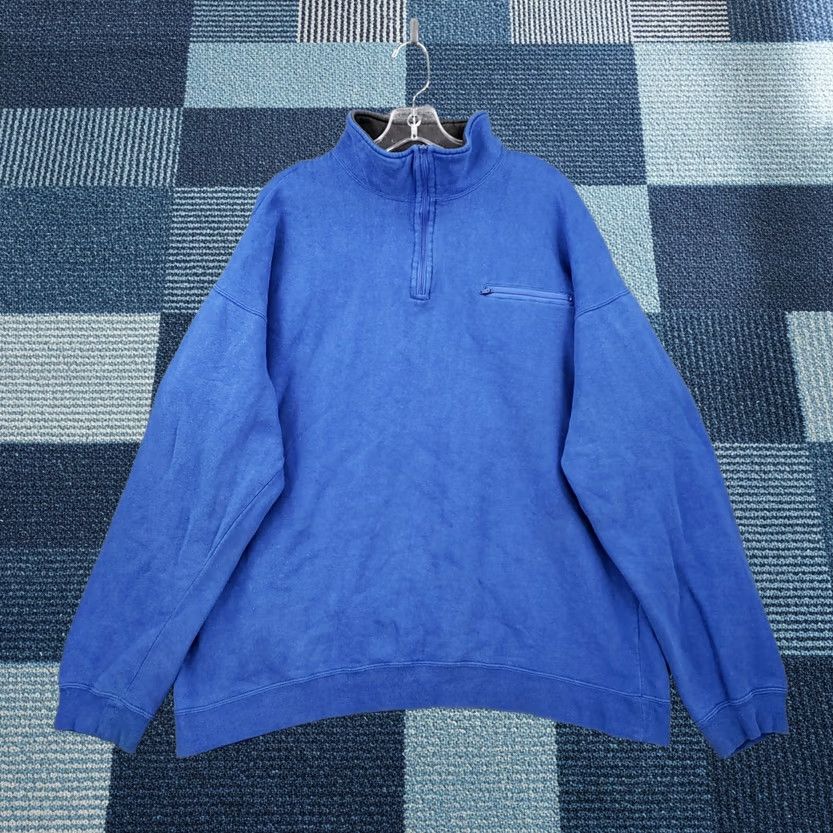 Vintage VINTAGE Columbia Sweater Mens XL Blue Fleece Lined 1/4 Zip Long Sleeve Knit Size US XL / EU 56 / 4 - 1 Thumbnail