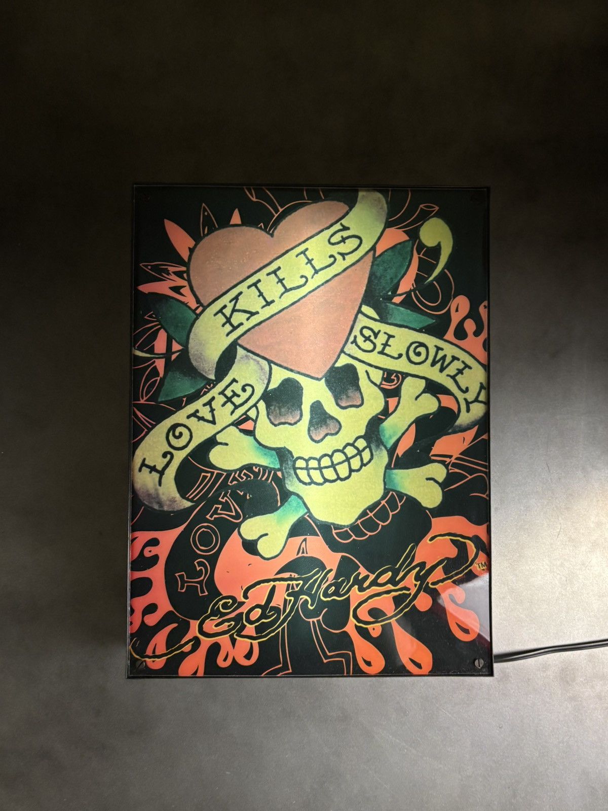 Christian Audigier × Ed Hardy × Vintage Vintage Ed Hardy Light Box Love Kills Slowly Home Goods Lamp Size ONE SIZE - 1 Thumbnail