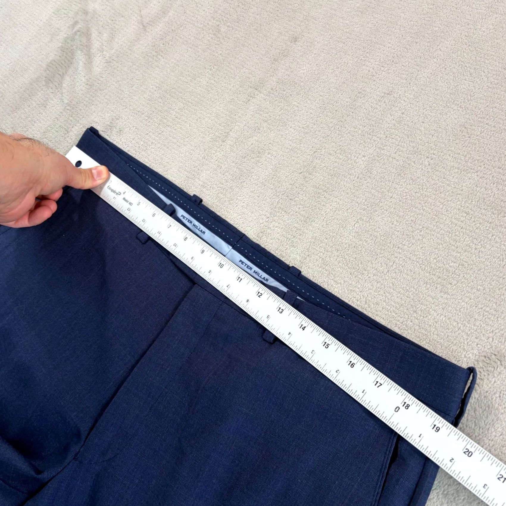 Peter Millar Peter Millar Wool Dress Pants Trousers Flat Front Blue Plaid 38x31 Men Dress Pants Wool Straight Comfortable Regular Fit Mens Size US 38 / EU 54 - 4 Thumbnail