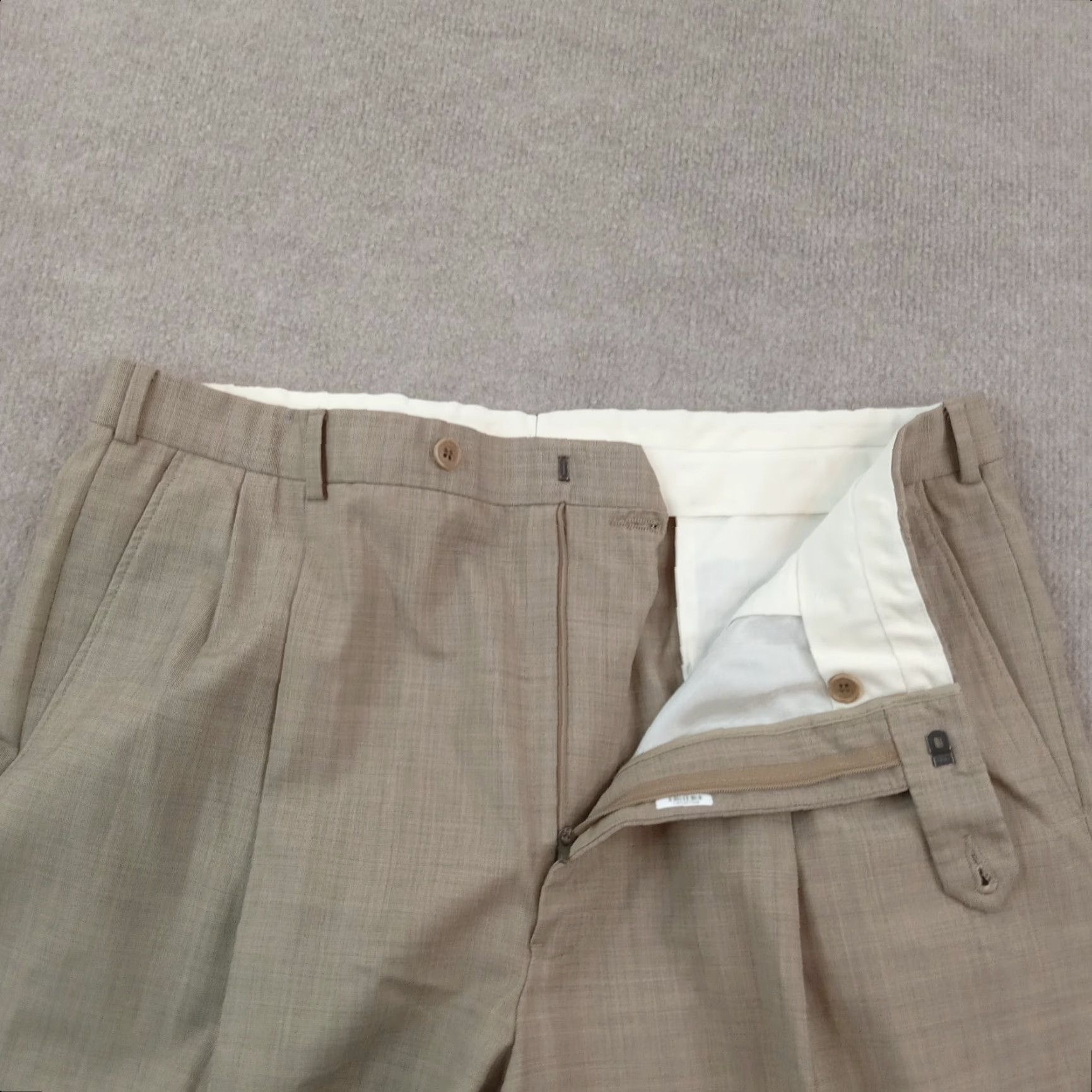 Brooks Brothers Brooks Brothers Mens 38x31 Brown Straight Leg Stretch Dress Pants Size US 36 / EU 52 - 6 Thumbnail