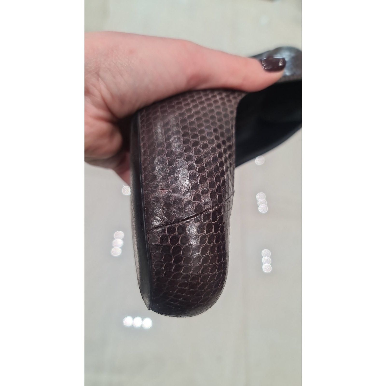 Bottega Veneta Bottega Veneta Brown Python Leather Round Toe Pumps Size 38 Size US 8 / IT 38 - 6 Thumbnail