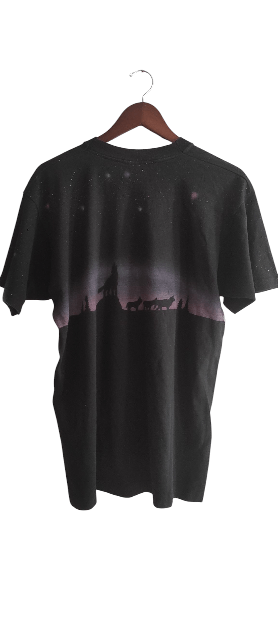 Fruit Of The Loom VTG 90s Yellowstone Wolf AOP Shirt Made In USA Size US L / EU 52-54 / 3 - 3 Thumbnail