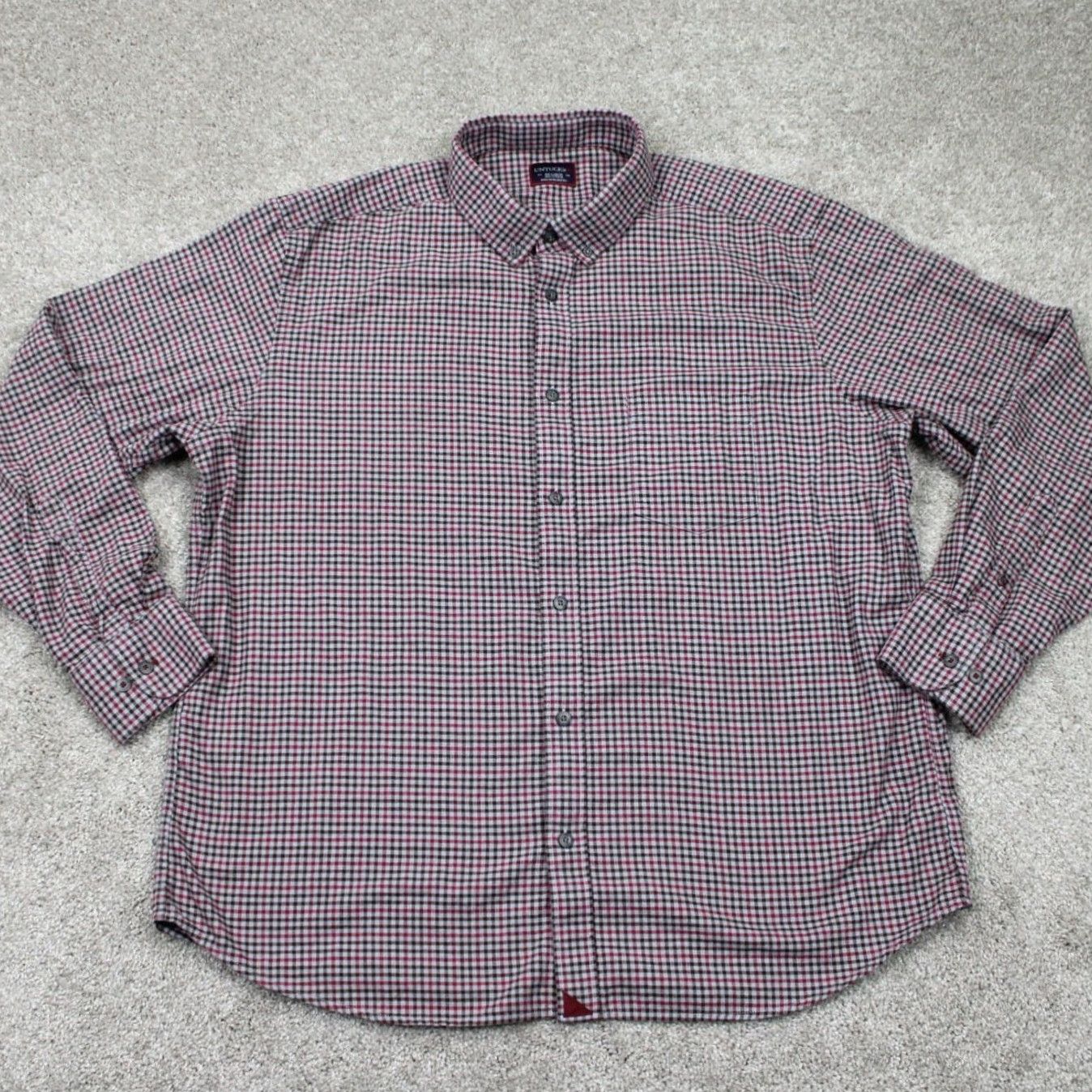 UNTUCKit UNTUCKit Shirt Mens 2XL XXL Red/Black/White Plaid Cotton L/S Button-Down Size US XXL / EU 58 / 5 - 2 Thumbnail