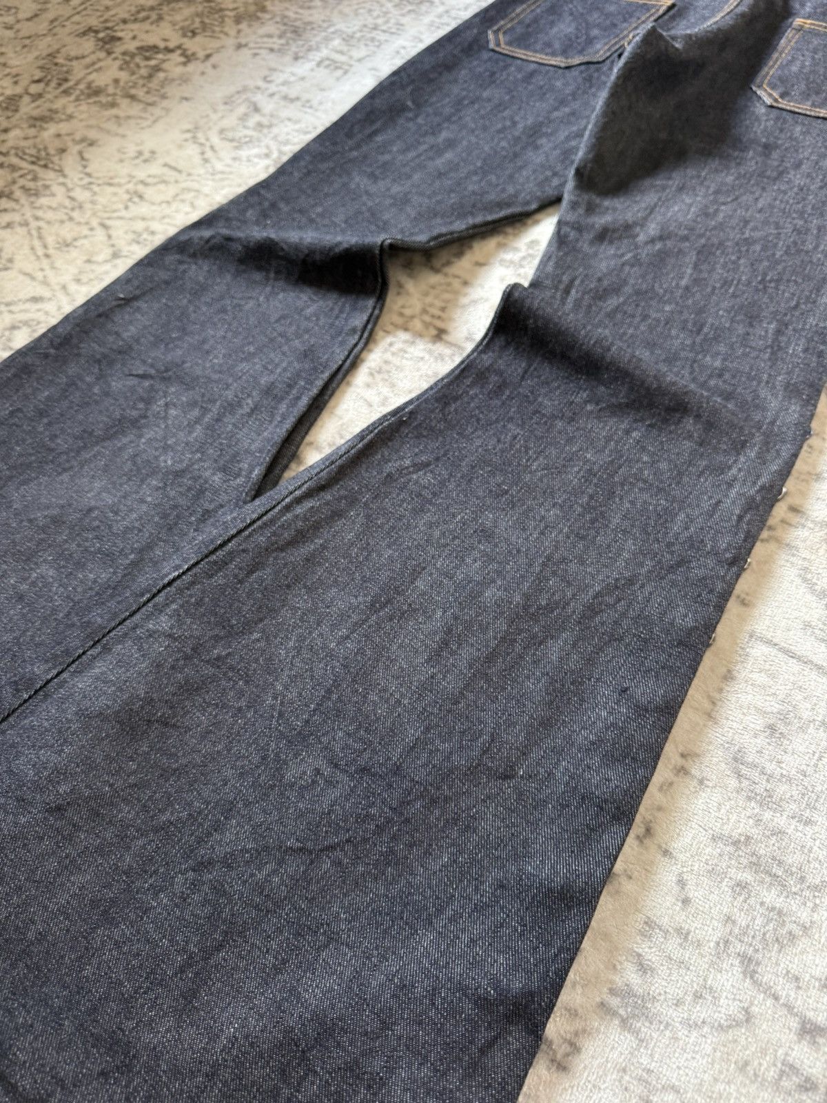 Tornado Mart Tornado Mart Style Side Button Bell Bottom Flare Jeans Size US 29 - 16 Thumbnail