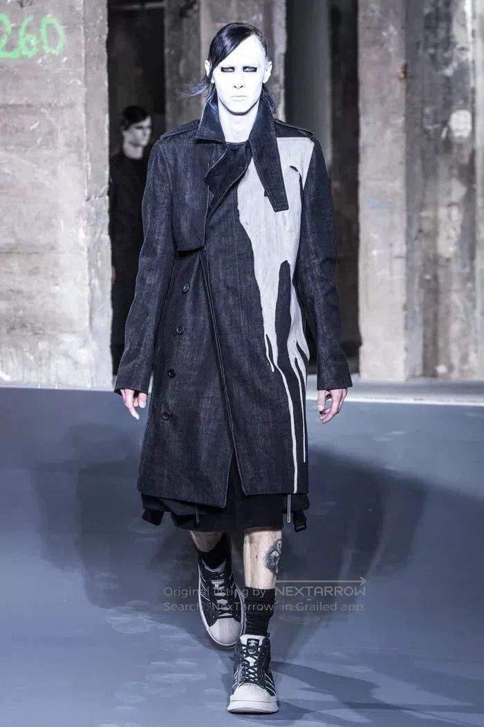 Rick Owens rick owens black paint splash trench coat. Size US XL / EU 56 / 4 - 1 Thumbnail