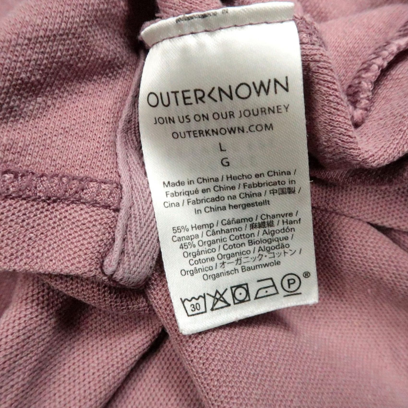 Outerknown Outerknown Polo Shirt Mens Large Pink Hemp Cotton Short Sleeve Pique Button 42 in Chest Pocket Brand: Outerknown Mens Regular Vintage? Size US L / EU 52-54 / 3 - 5 Thumbnail