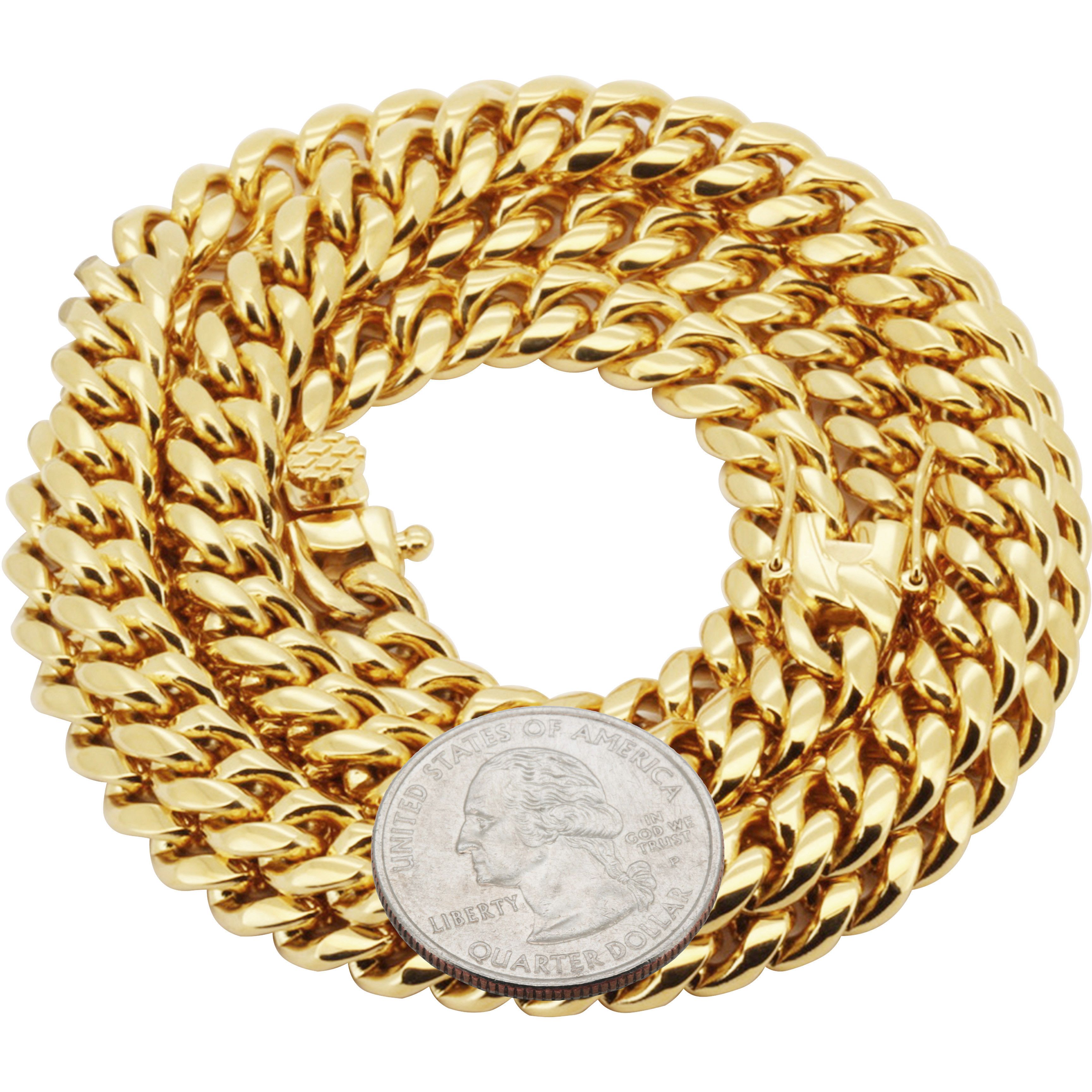 Other 316L SS 18k GP 8mm Miami Cuban Link Chain Necklace 24" Size ONE SIZE - 2 Thumbnail