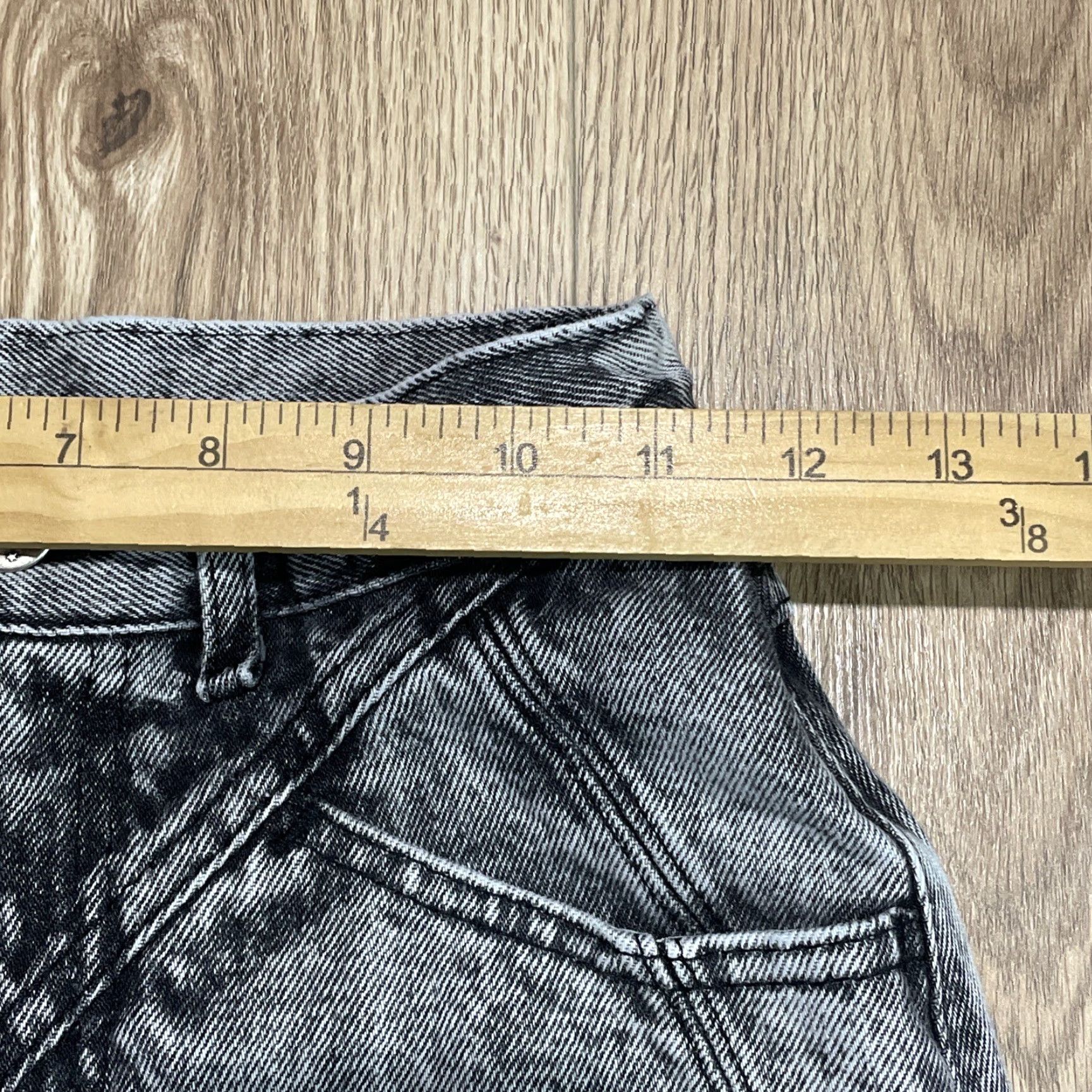 Lee VINTAGE Lee Black Acid Wash Jeans 80s High Rise Tapered Juniors 5 Long Size 27" / US 4 / IT 40 - 4 Thumbnail