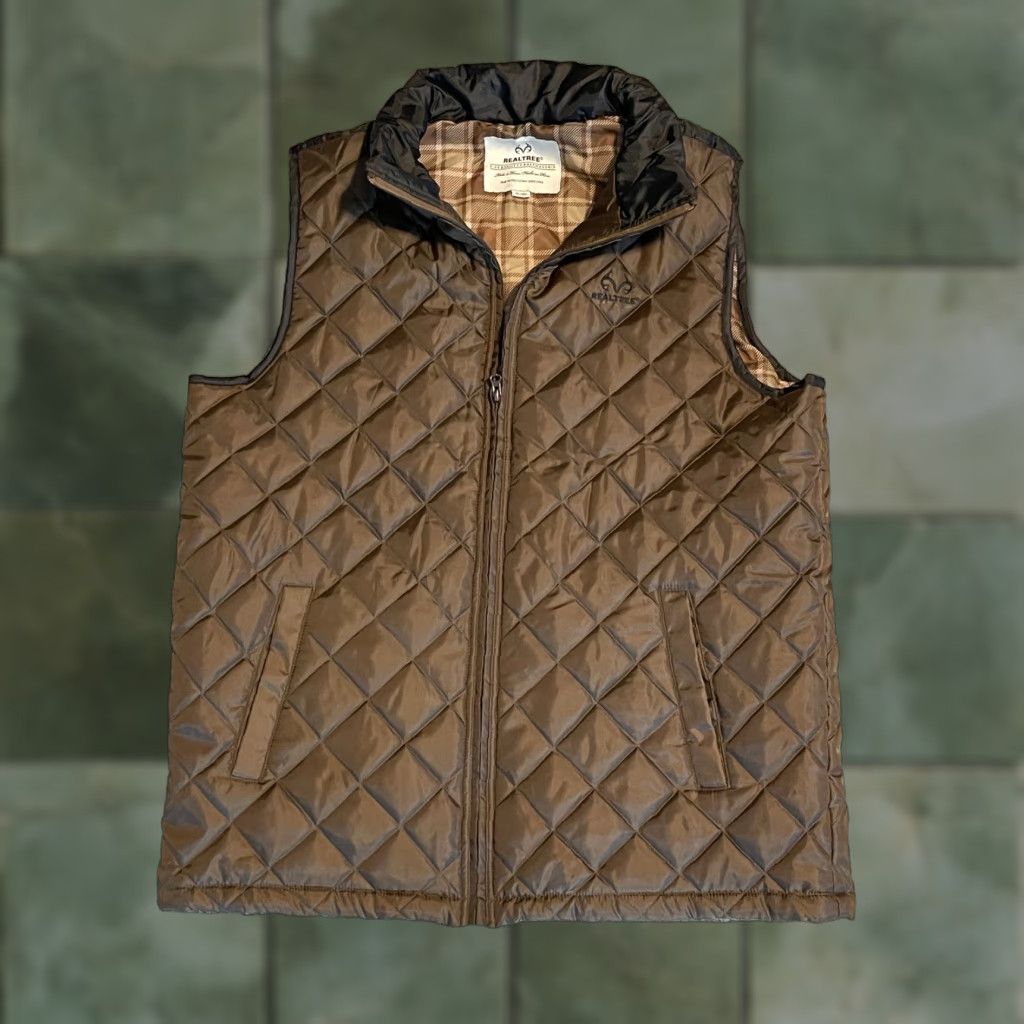 Realtree Realtree Vest Mens XL Brown Full Zip Outdoor Camp Adult Windbreaker All Seasons Hiking Size US XL / EU 56 / 4 - 1 Thumbnail
