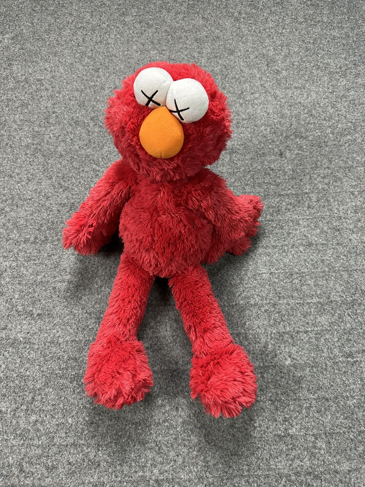 image of Kaws X Sesame Street Elmo Red Plush Toy Doll Red Figure, Men's