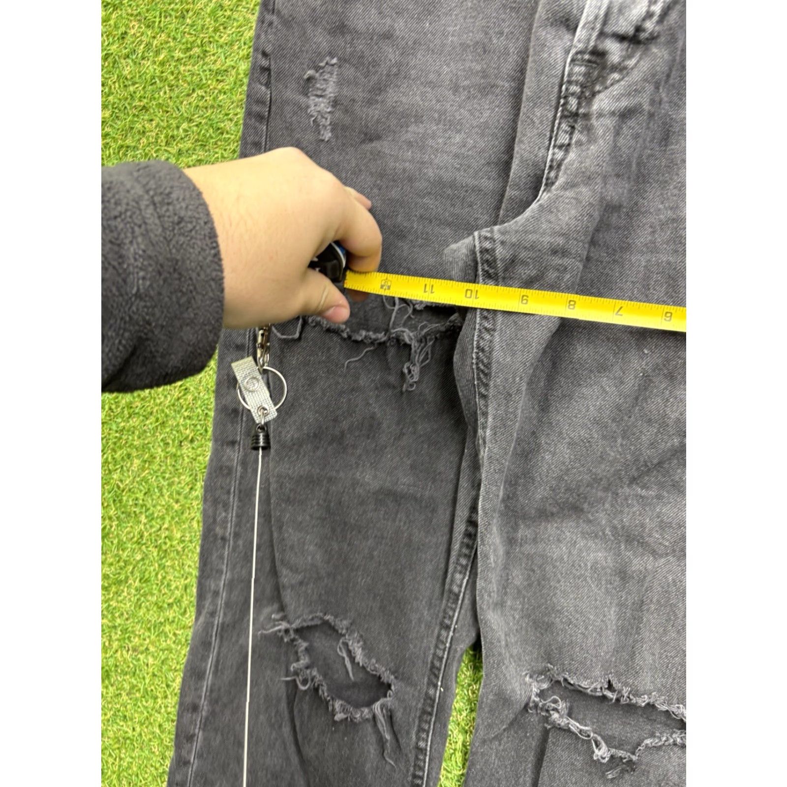 Vintage VINTAGE Aeropostale Jeans Womens 6 Dark Wash Black Denim 90s Baggy Distressed Casual Size 28" / US 6 / IT 42 - 3 Thumbnail