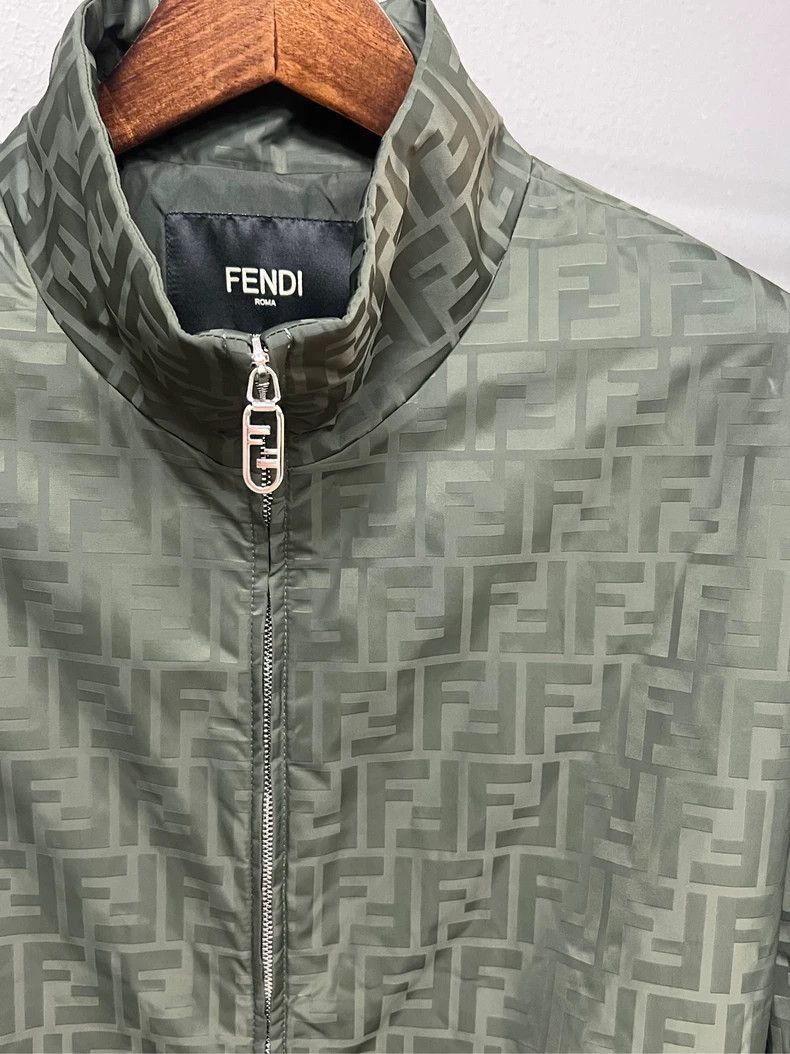 Fendi Fendi Dark Green Monogram Jacket Size US L / EU 52-54 / 3 - 3 Thumbnail