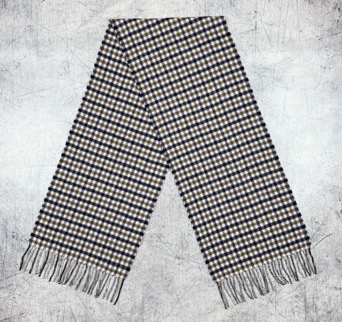 Aquascutum Aquascutum London Checkered 100% Lambs Wool Scarf England Size ONE SIZE - 5 Thumbnail