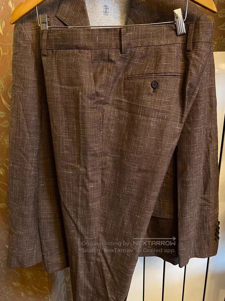Brunello Cucinelli brunello cucinelli Suit set, wool, linen, and silk blended Size 50L - 4 Thumbnail