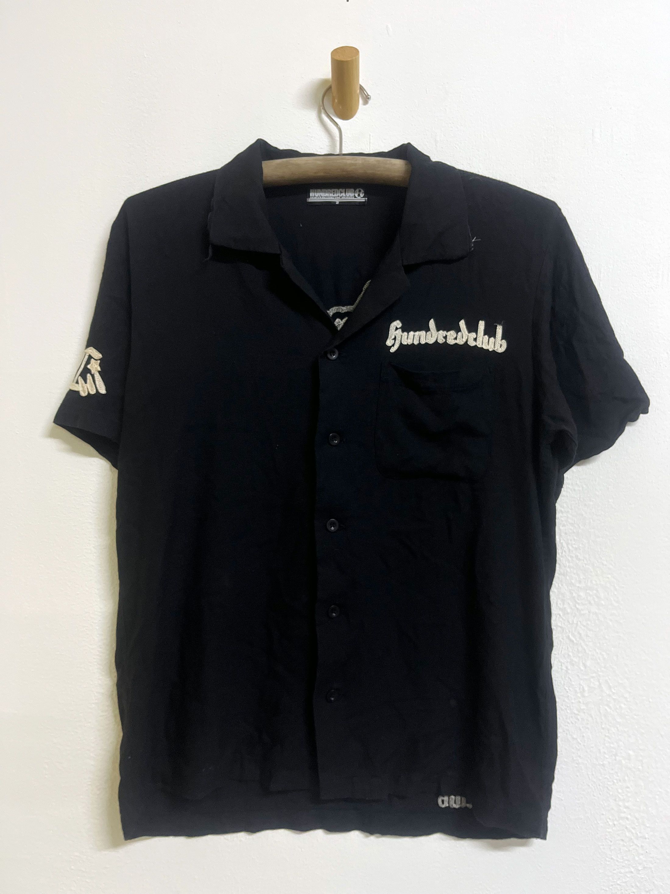 Individual Sentiments Hundred Club Skull Embdoidery Open Collared Short Sleeve Size US M / EU 48-50 / 2 - 1 Thumbnail