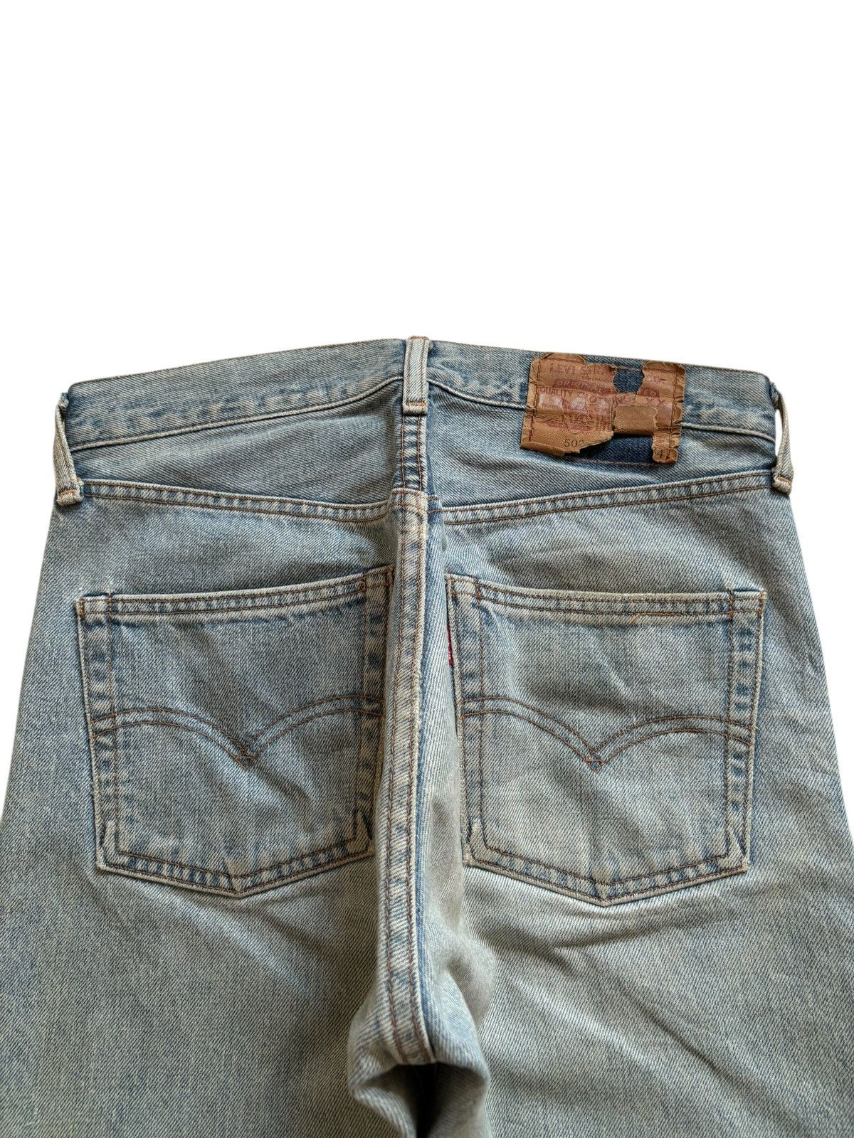 Levi's Vintage 80s Levis 502 Big E Selvedge Rusty Wash Loose Jeans Size US 29 - 9 Thumbnail