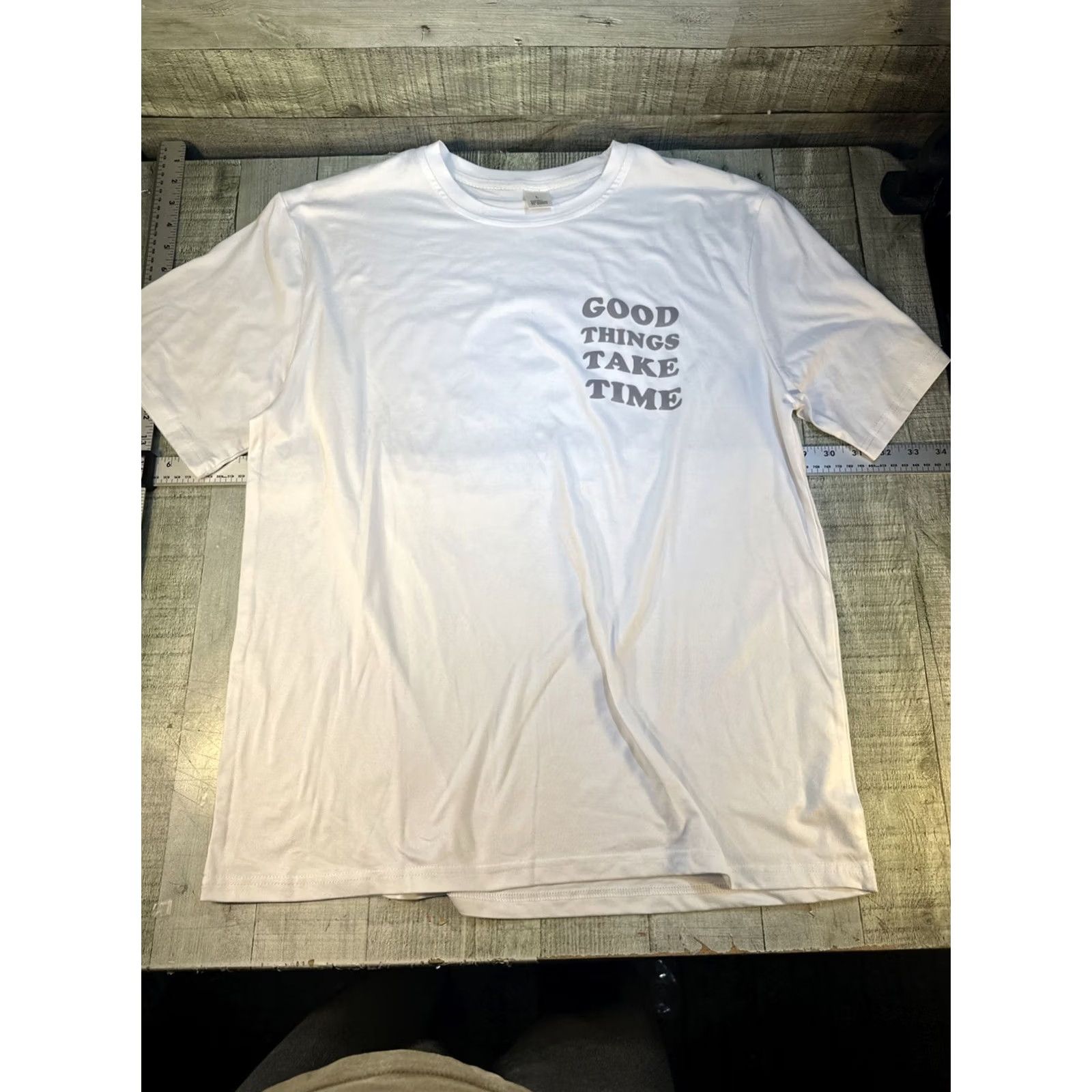 Shein VINTAGE SheIn Sz L Men Graphic Tee shirt Gray & White Size US L / EU 52-54 / 3 - 8 Thumbnail