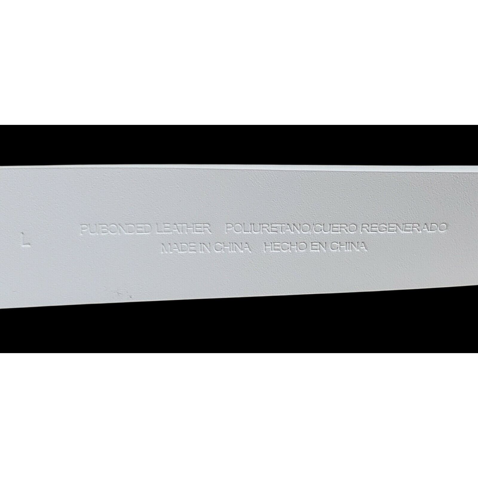 Other White Bonded Leather Belt With Woven Buckle By A New Day - S Size ONE SIZE - 3 Thumbnail