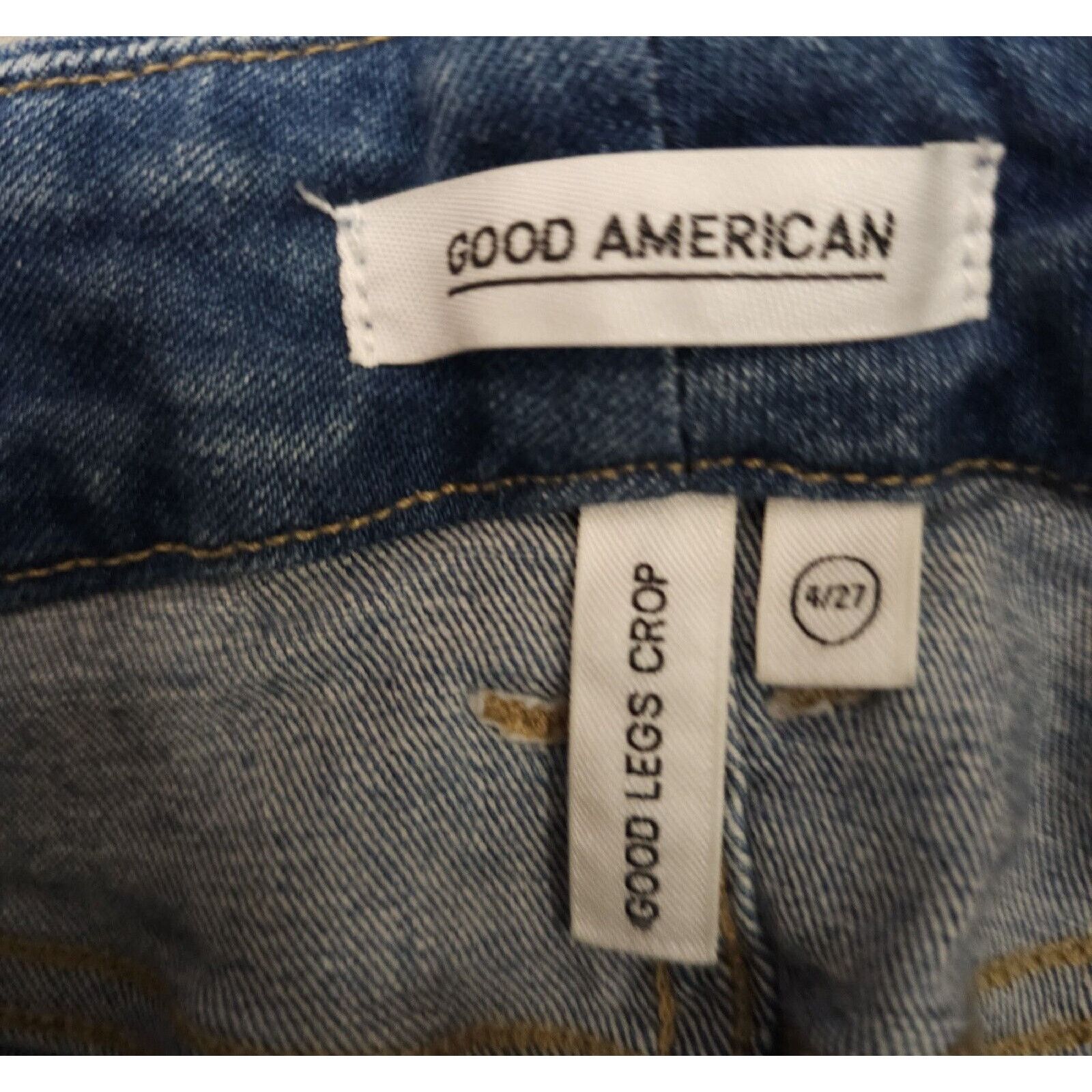 Good American Good American Good Legs Crop Chewed Hem Organic 4/27 W 25 Size 27" / US 4 / IT 40 - 13 Thumbnail