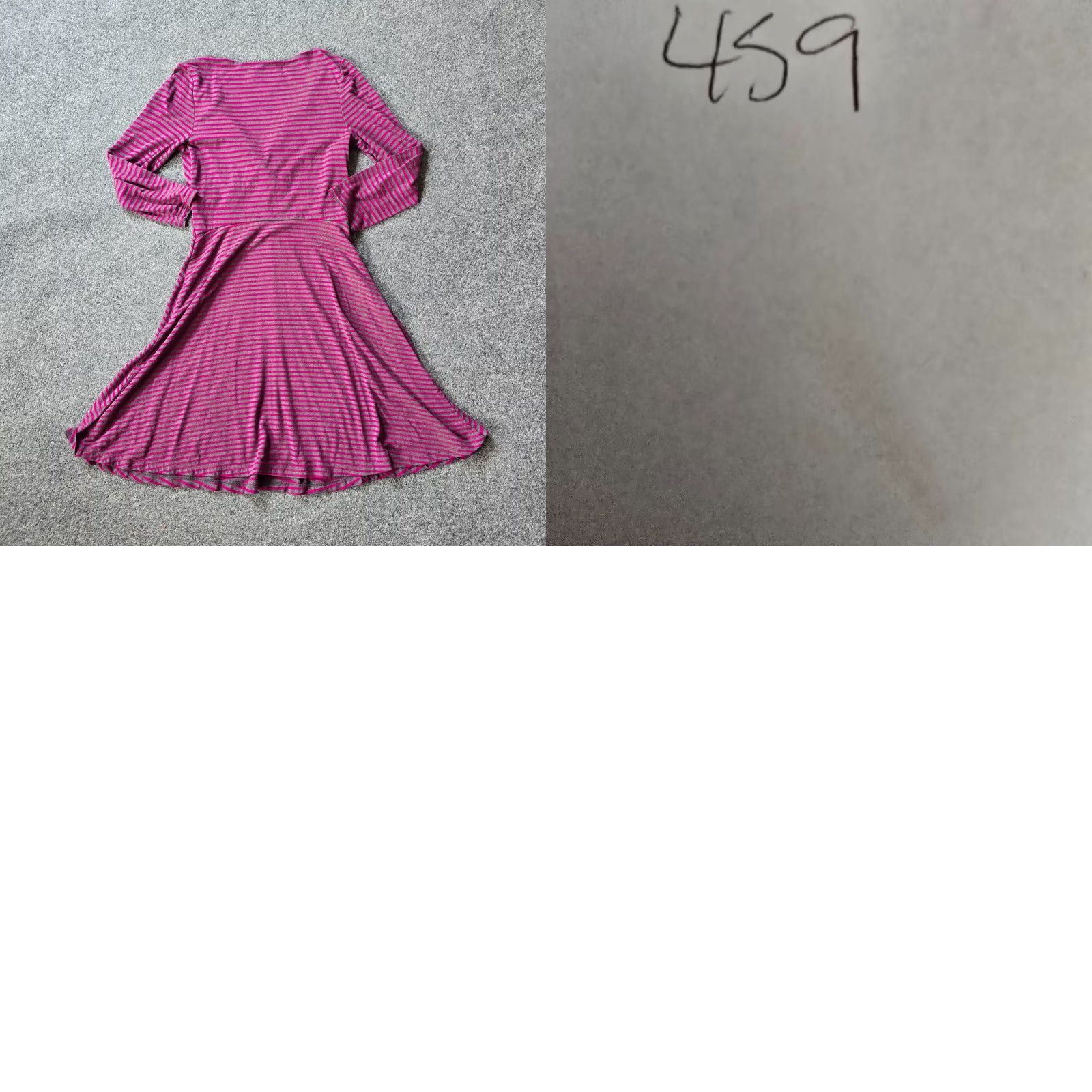 Anthropologie Anthropologie Dress Womens Small Pink Gray Striped A-Line Casual Size S / US 4 / IT 40 - 8 Thumbnail