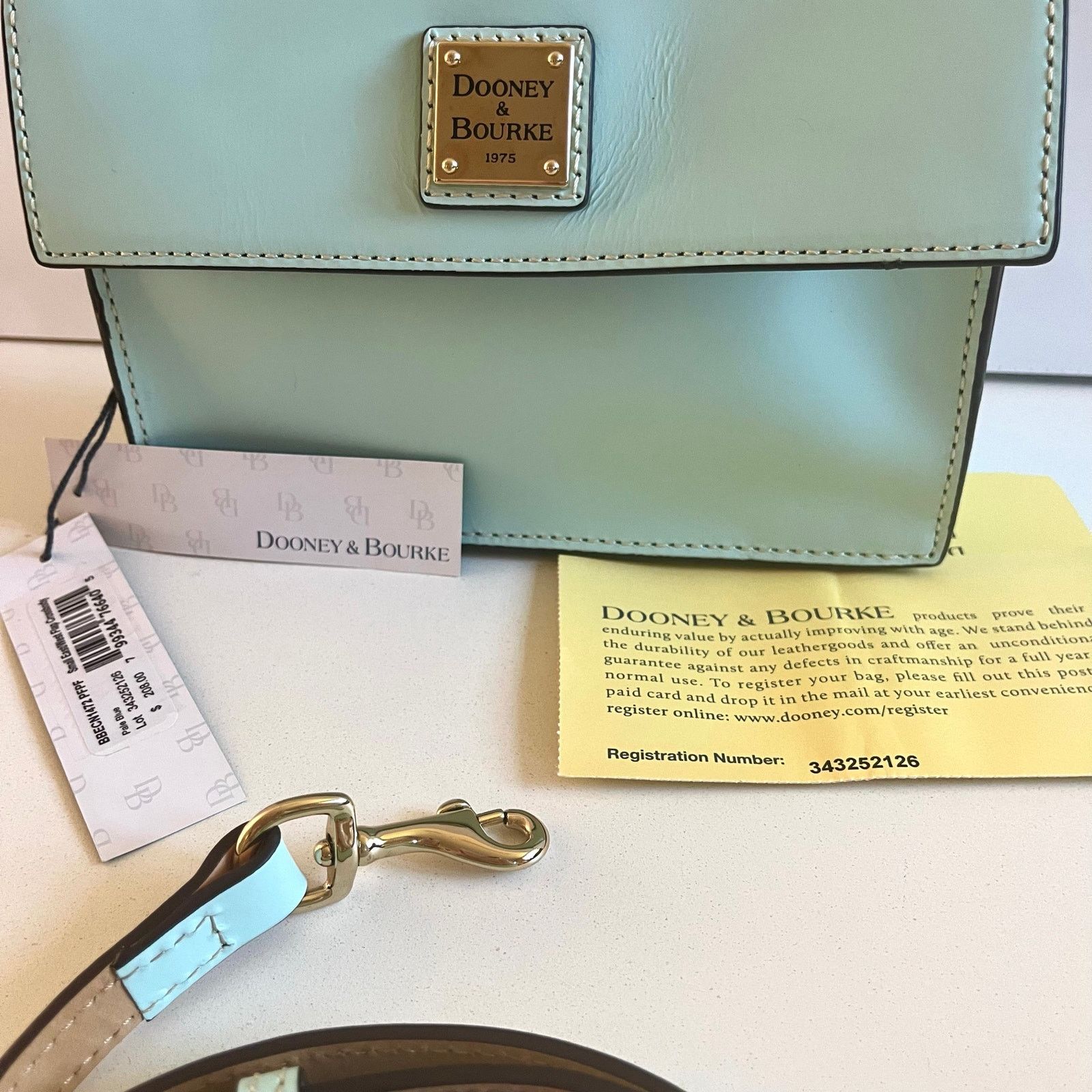 Dooney & Bourke Dooney & Bourke Leather East West Flap, Crossbody Bag, Blue Size ONE SIZE - 3 Thumbnail