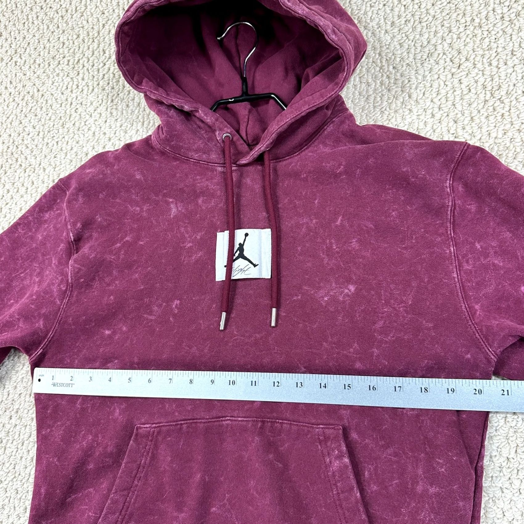 Nike Nike Jordan Essentials Tracksuit Mens S Burgundy Washed Fleece Sweatsuit Set Size US 29 - 7 Thumbnail