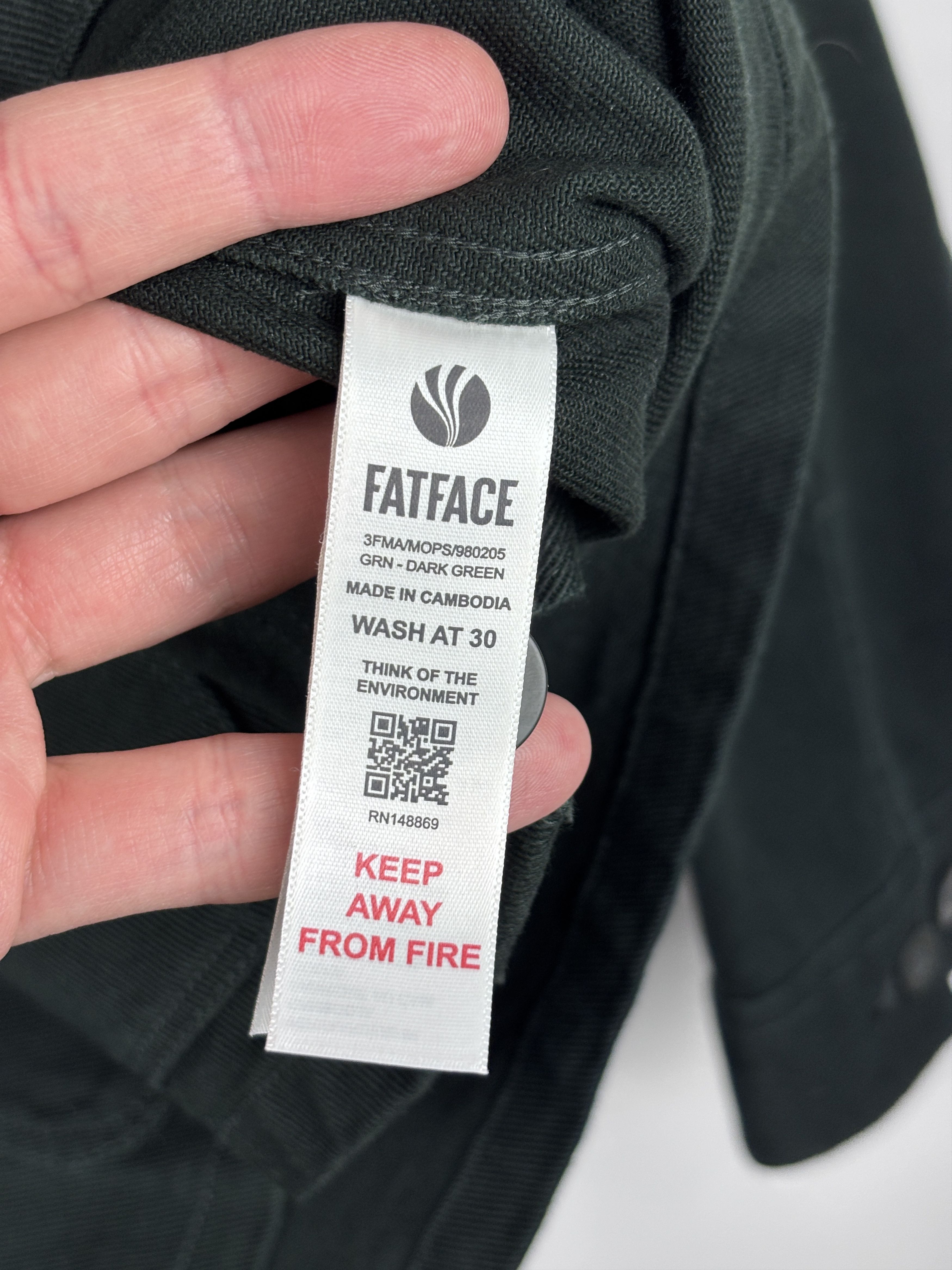 FatFace Mens Fat Face Chore Overshirt Denim Jacket Green Dark Size L Size US L / EU 52-54 / 3 - 9 Thumbnail