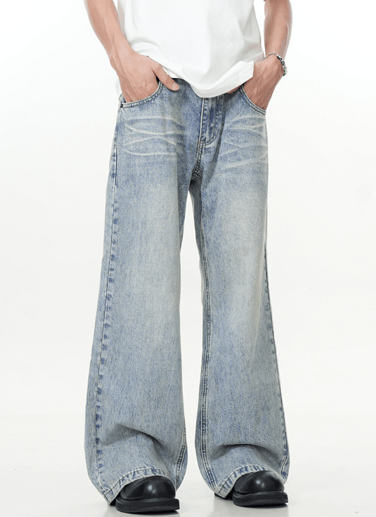 Japanese Brand × Jean Men's retro washed blue loose versatile jeans y2k Size US 32 / EU 48 - 1 Thumbnail