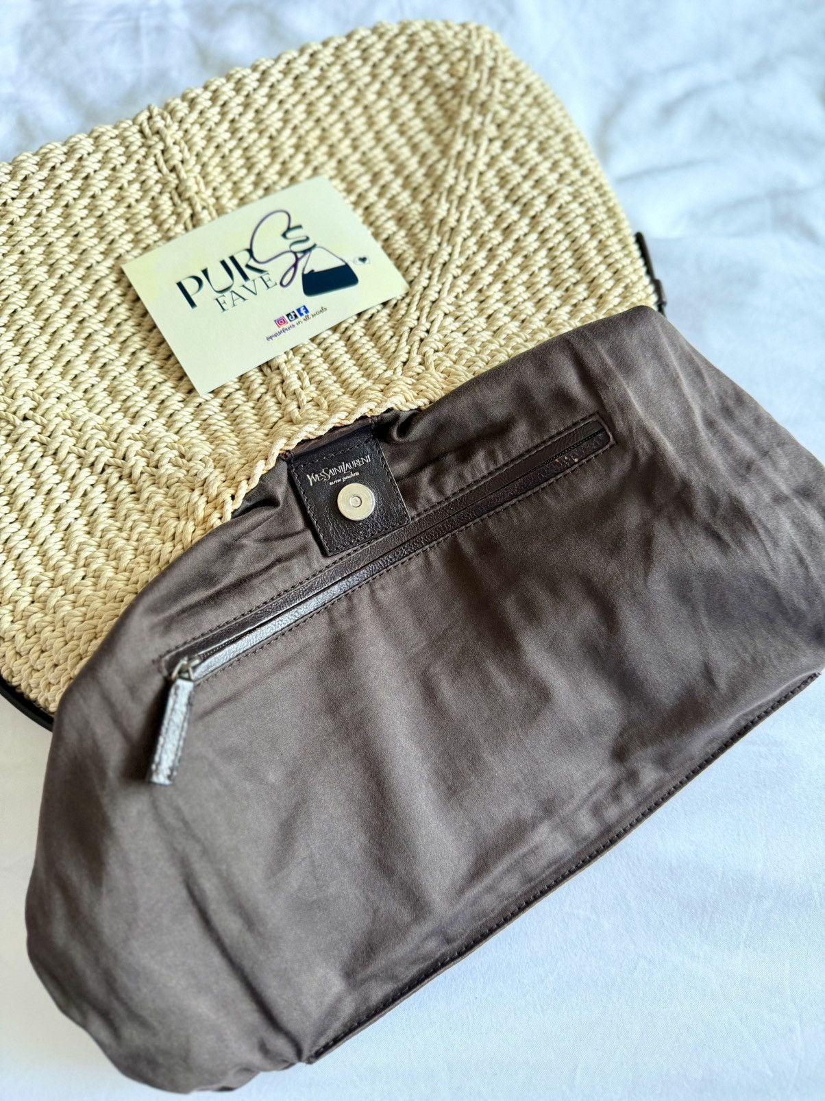 Yves Saint Laurent Yves Saint Laurent Mombasa Raffia Tom Ford Hobo Shoulder Bag Size ONE SIZE - 15 Thumbnail