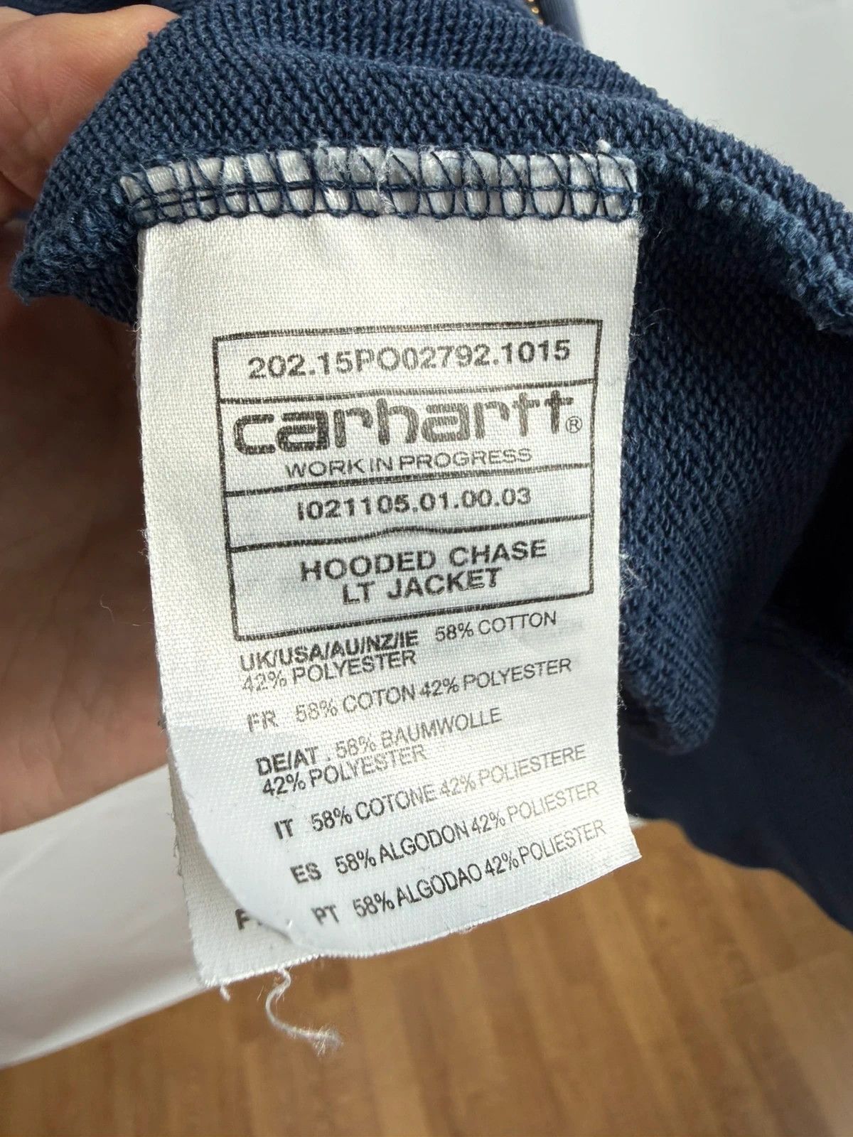Carhartt Wip Carhartt Chase Zip Hoodie Destroyed Sun Faded size L Size US L / EU 52-54 / 3 - 15 Thumbnail