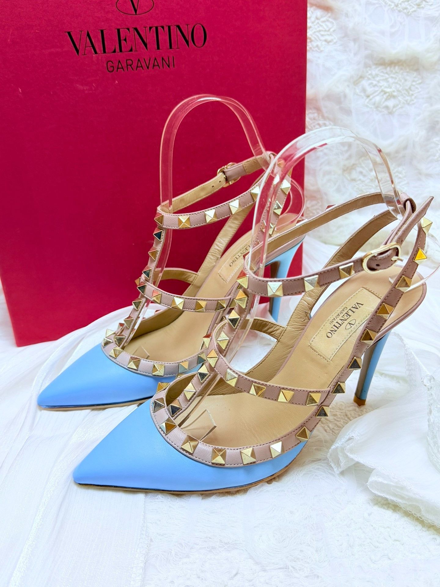 Valentino Valentino Patent Blue Sandals us_6 Women Size US 6 / IT 36 - 1 Thumbnail