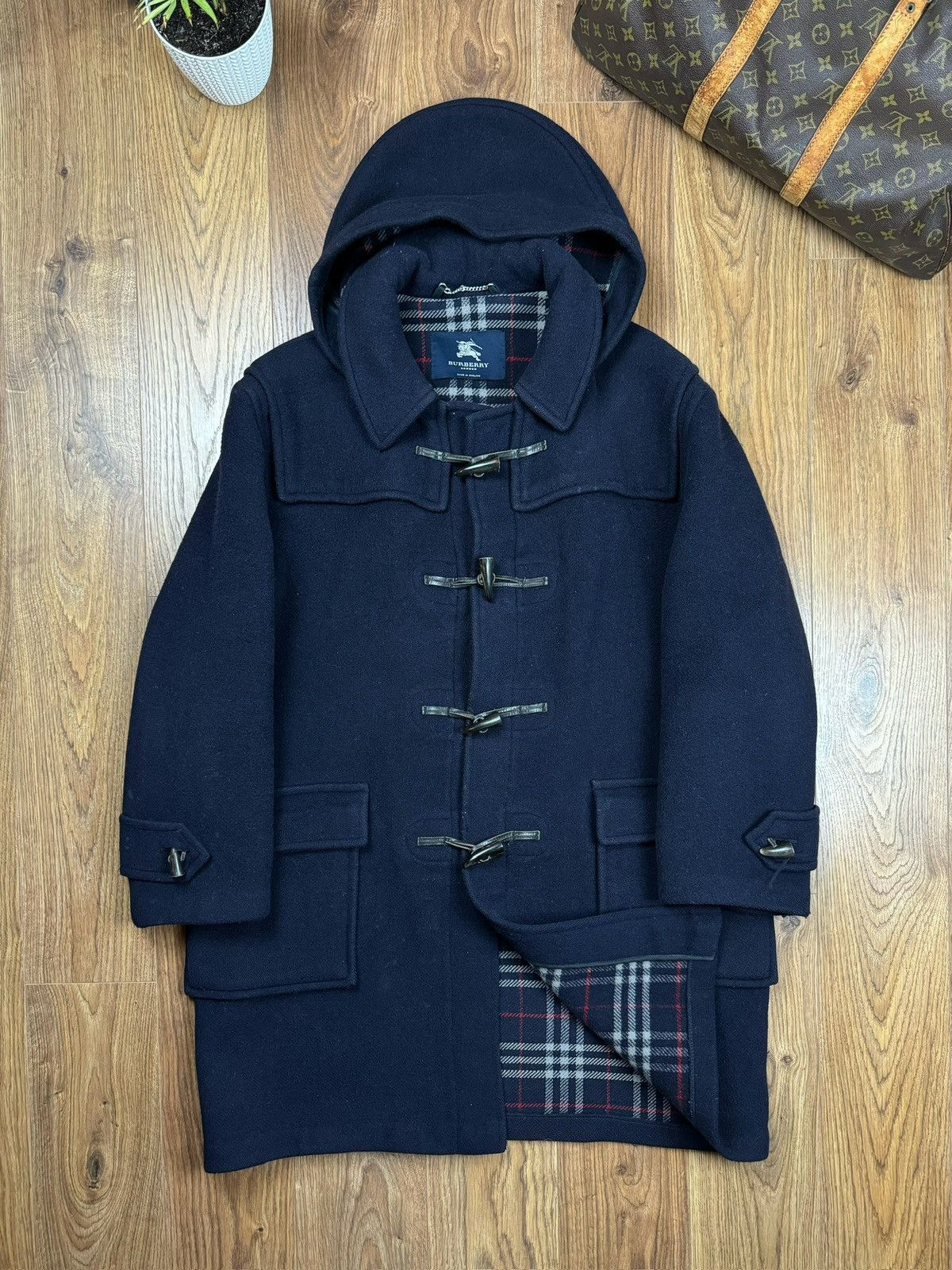 Burberry Vintage duffle coat Burberry original luxury streetwear item Size US XL / EU 56 / 4 - 1 Thumbnail