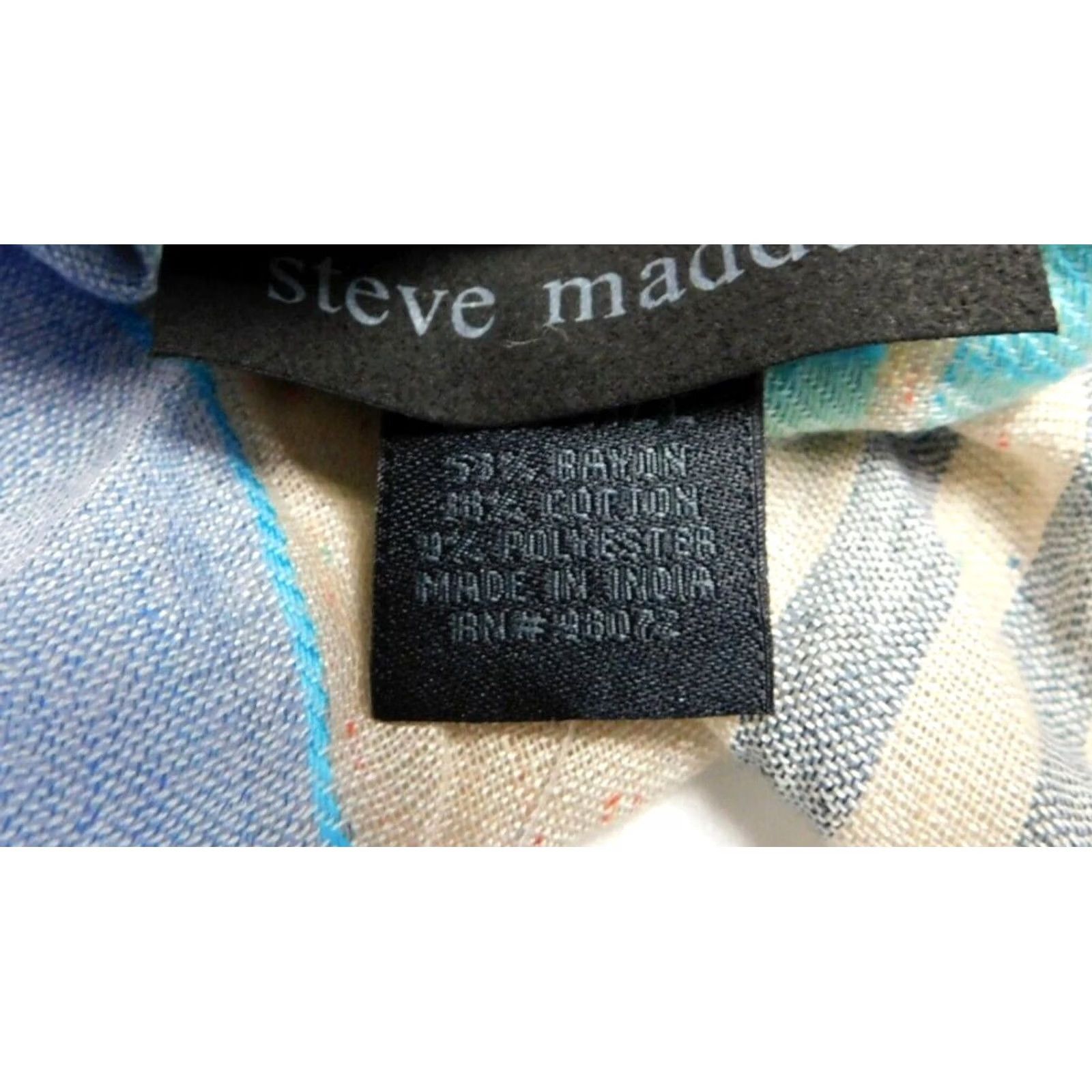 Steve Madden Steve Madden Oversize Blanket Wrap-Scarf Speckled Stripe Denim Multi Women Size ONE SIZE - 3 Thumbnail