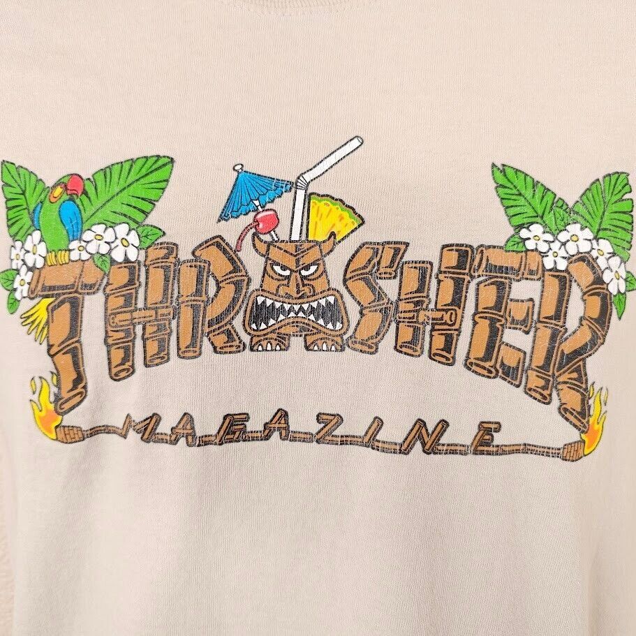 Thrasher Thrasher Magazine T Shirt Mens Size Small Beige Tiki Skater Size US S / EU 44-46 / 1 - 2 Thumbnail