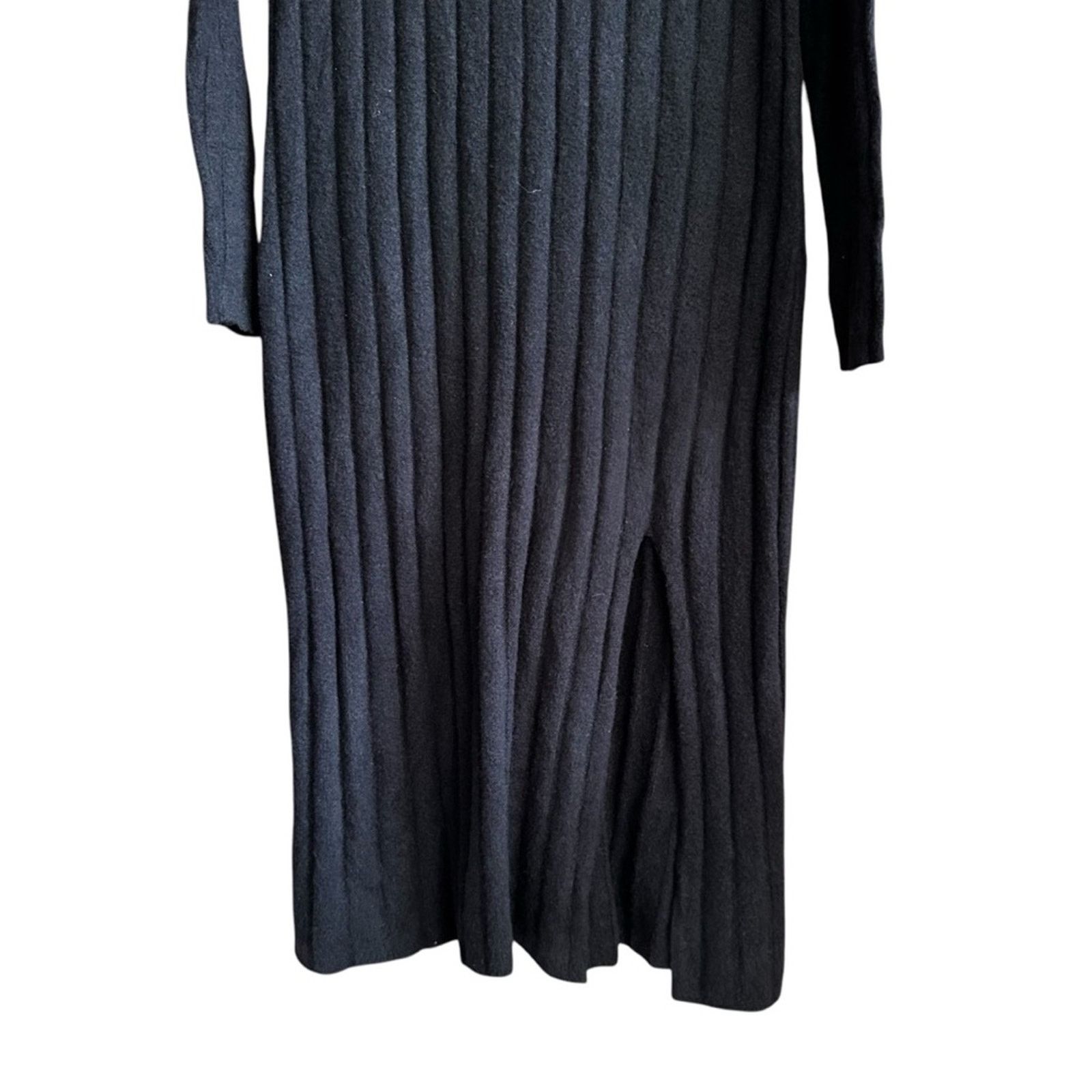 Abercrombie & Fitch NWT Abercrombie & Fitch Ribbed Turtleneck Midi Dress – Black Size M / US 6-8 / IT 42-44 - 4 Thumbnail
