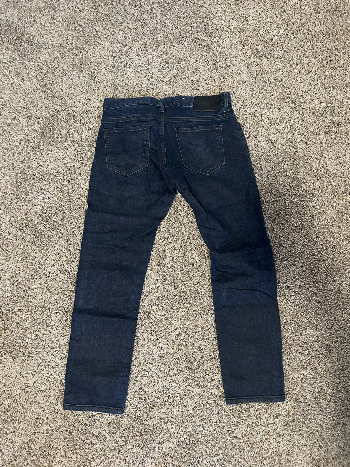 Vintage Vintage Blue Black Waxed Skinny Jeans Size US 30 / EU 46 - 2 Thumbnail