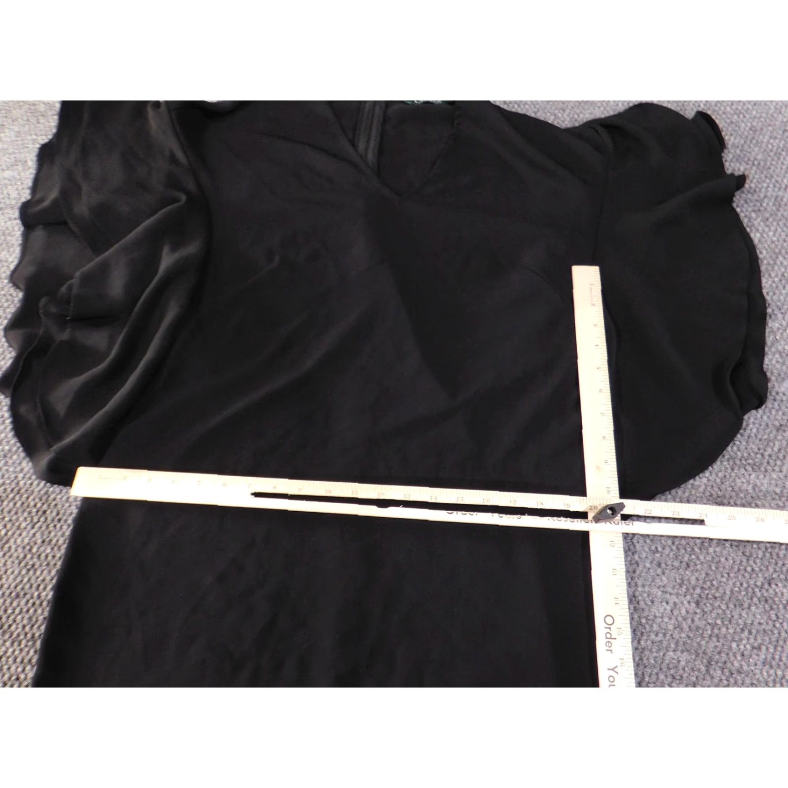 Ralph Lauren Lauren Ralph Lauren Dress Womens 12 Black Flutter Ruffle Sleeve Shift Cocktail Size XL / US 12-14 / IT 48-50 - 4 Thumbnail